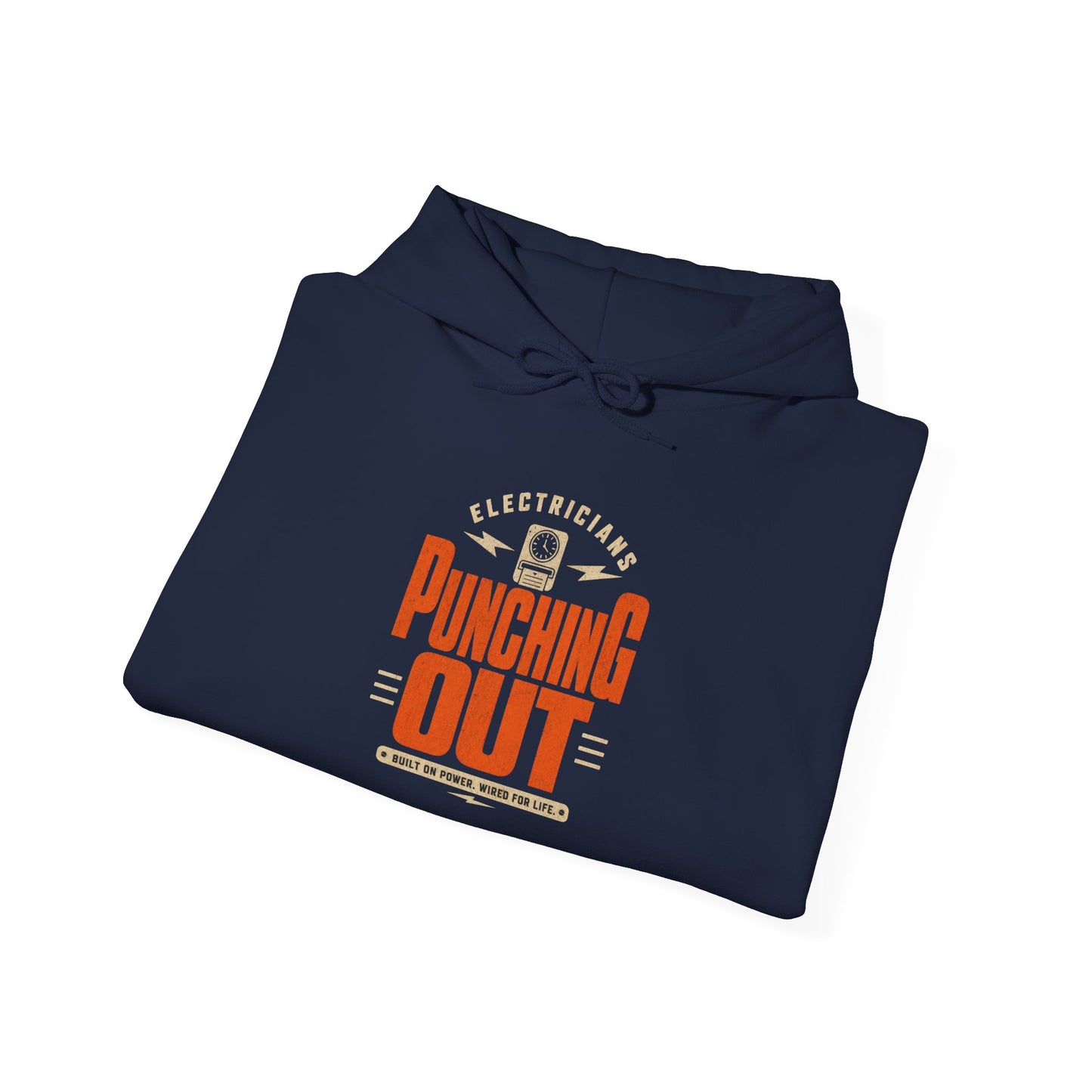 Electrician Hoodie "Punching Out" Workwear Pullover