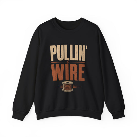 Crewneck Sweatshirt 'Pullin' Wire' Vintage Spool Graphic