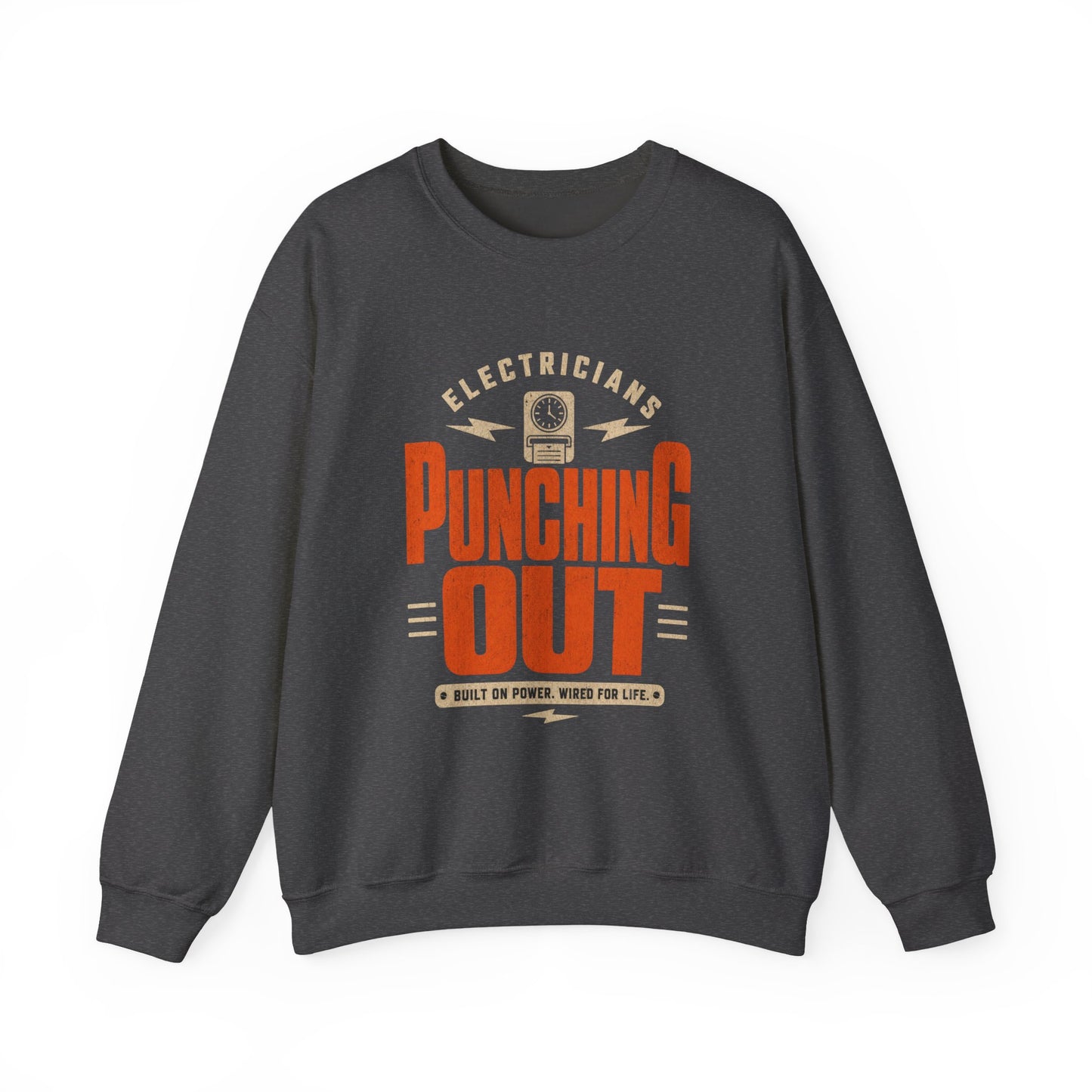 Electricians 'Punching Out' Crewneck Sweatshirt Workwear Gift