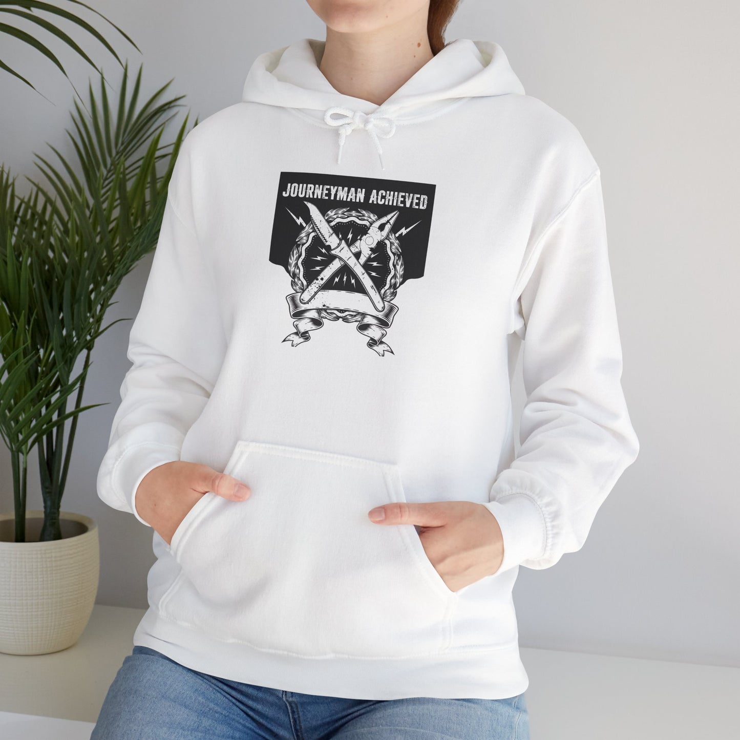 Journeyman Achieved Hoodie | Trade Worker Carpenter Badge Pullover
