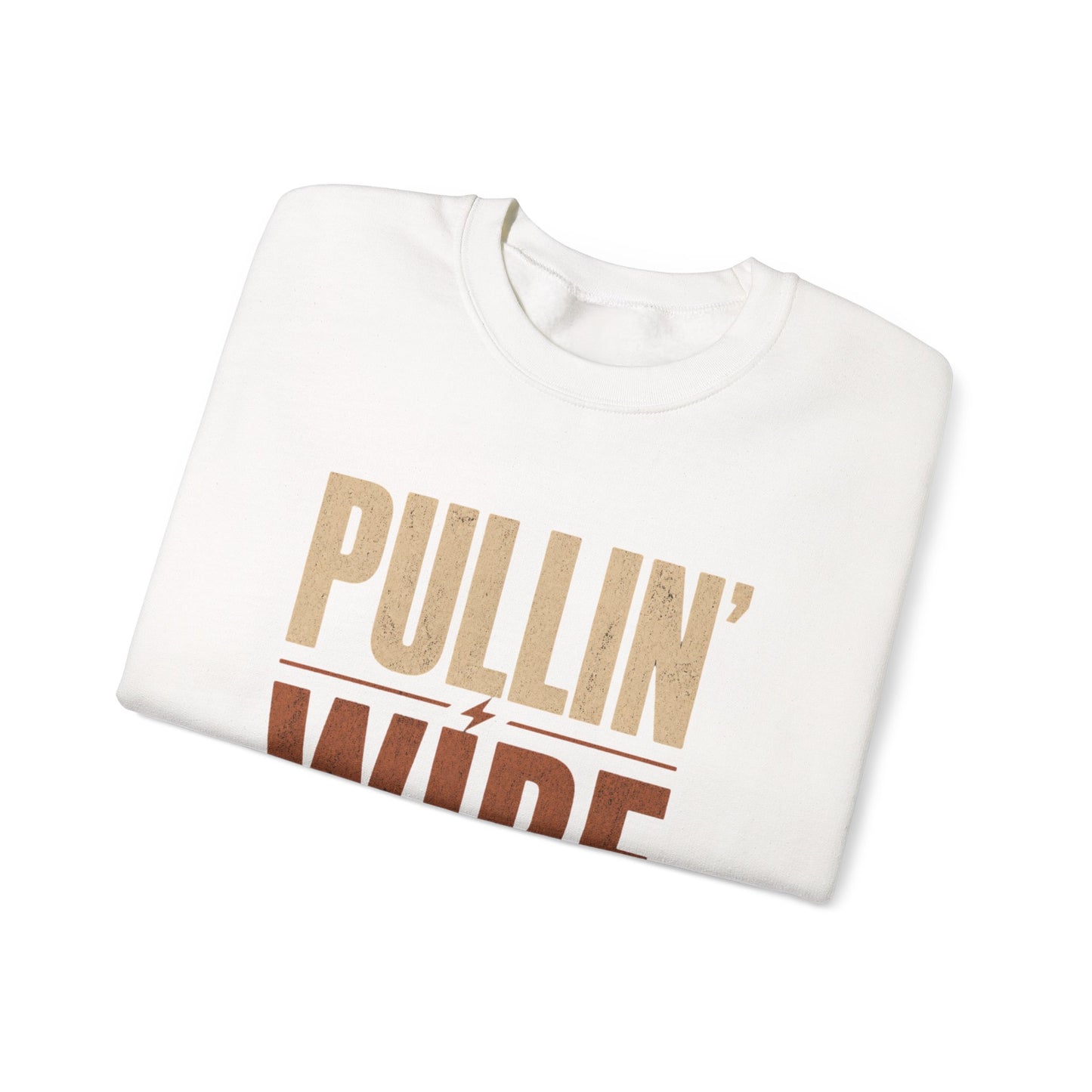 Crewneck Sweatshirt 'Pullin' Wire' Vintage Spool Graphic