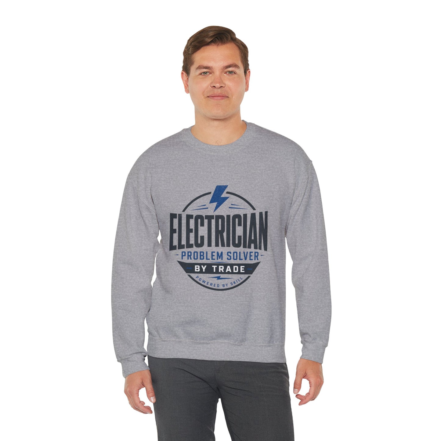 Electrician Crewneck Sweatshirt "Problem Solver by Trade" Workwear Pullover