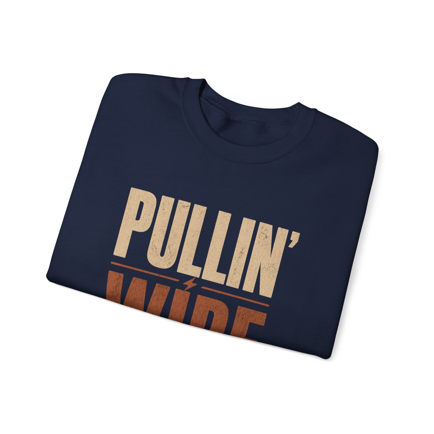 Crewneck Sweatshirt 'Pullin' Wire' Vintage Spool Graphic