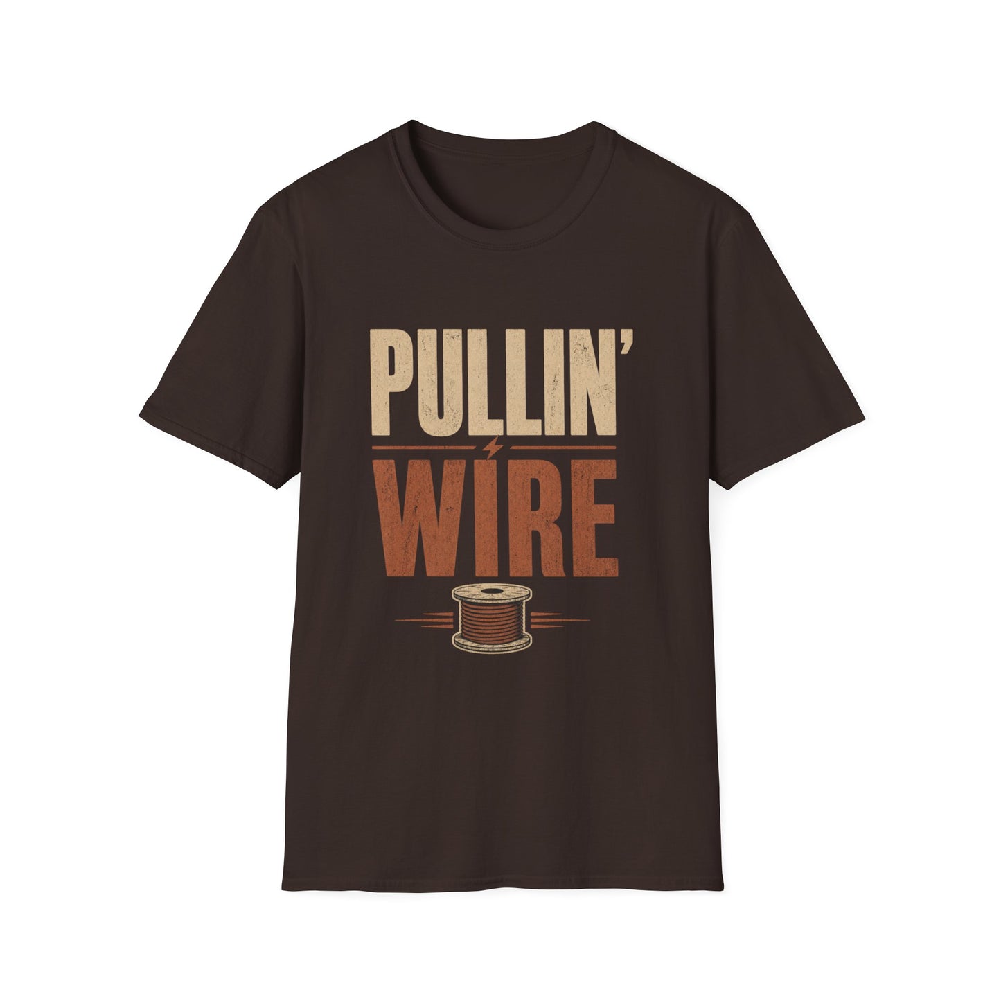 Pullin' Wire T-Shirt | Vintage Electrician Spool Tee