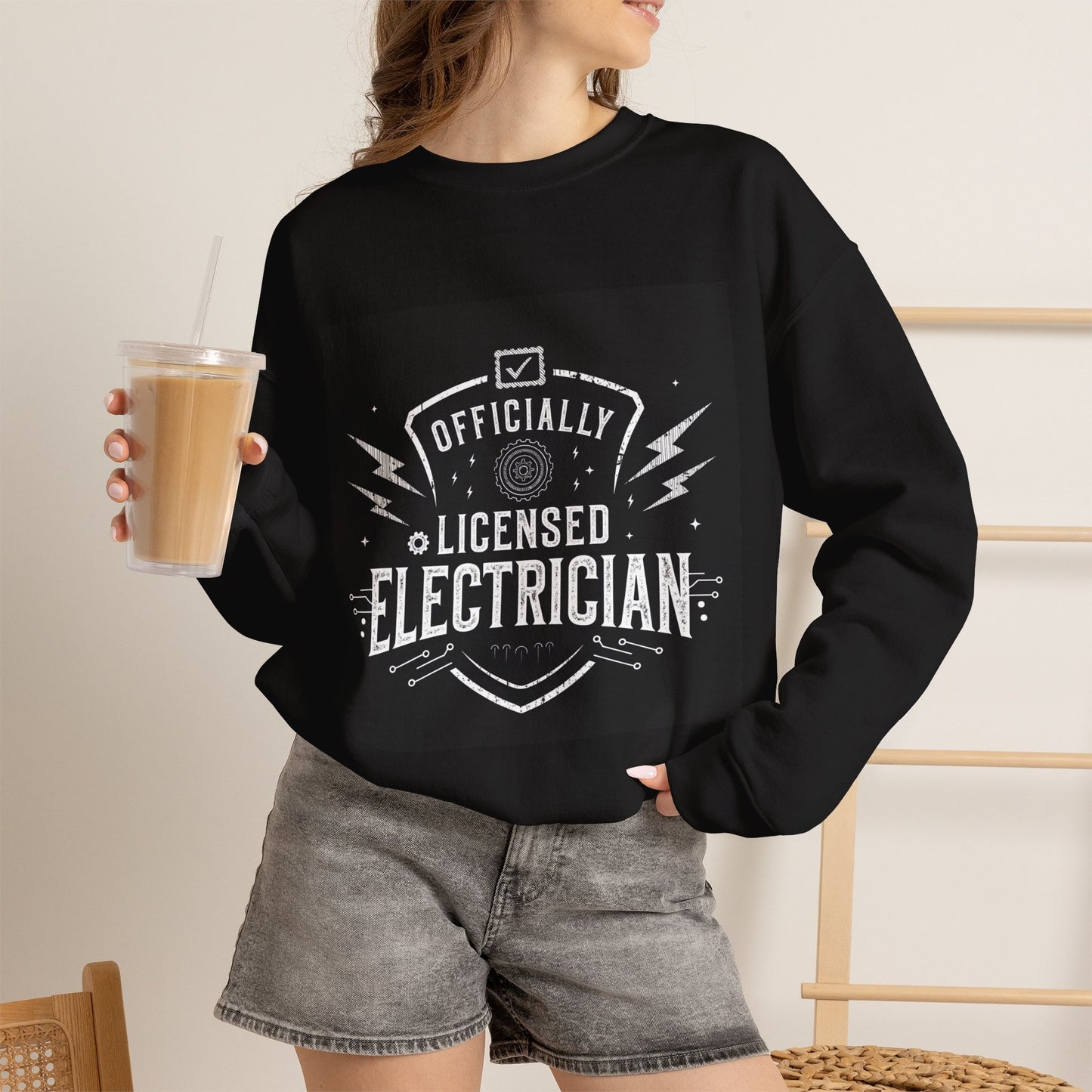 Officially Licensed Electrician Crewneck Sweatshirt