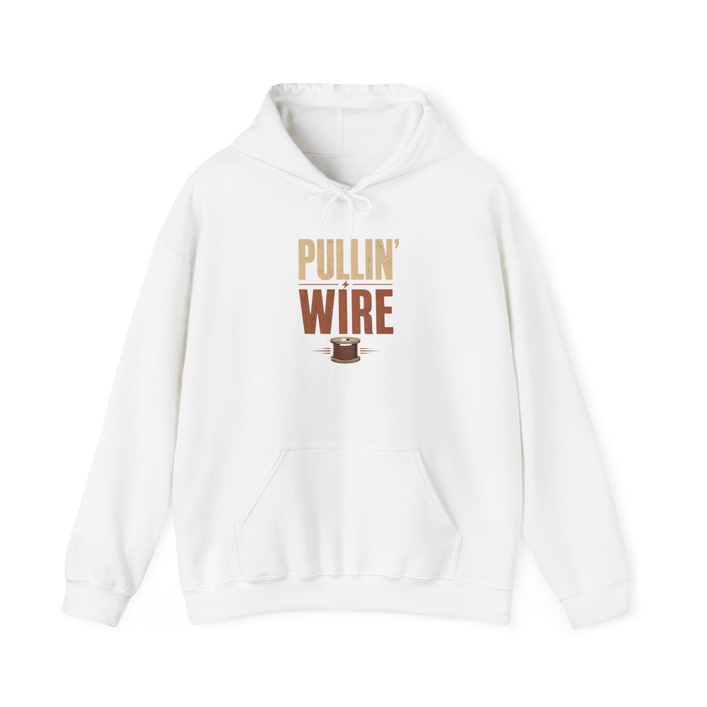 Pullin' Wire Hoodie  Electrical Tech Sweatshirt for Electricians & Linemen