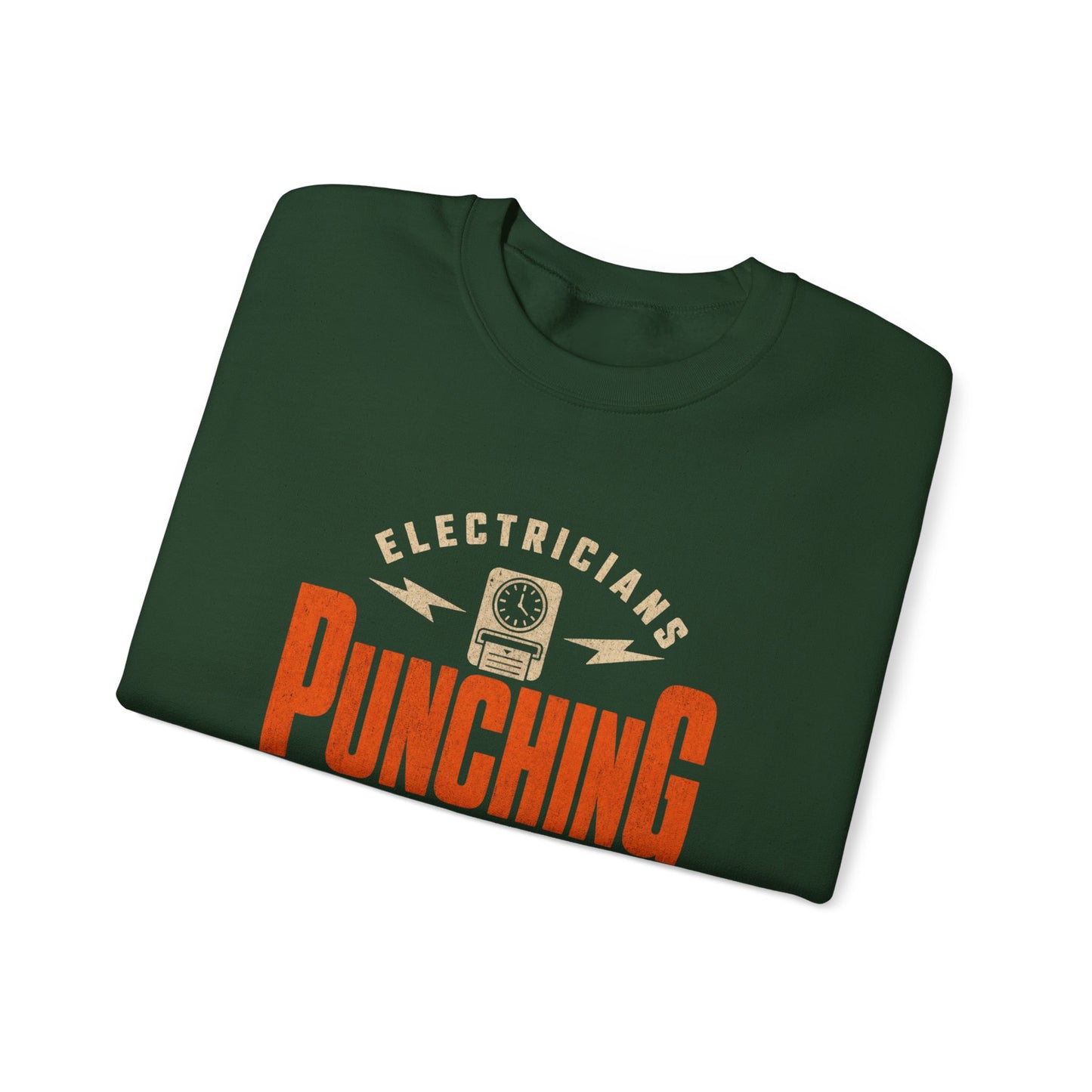 Electricians 'Punching Out' Crewneck Sweatshirt Workwear Gift