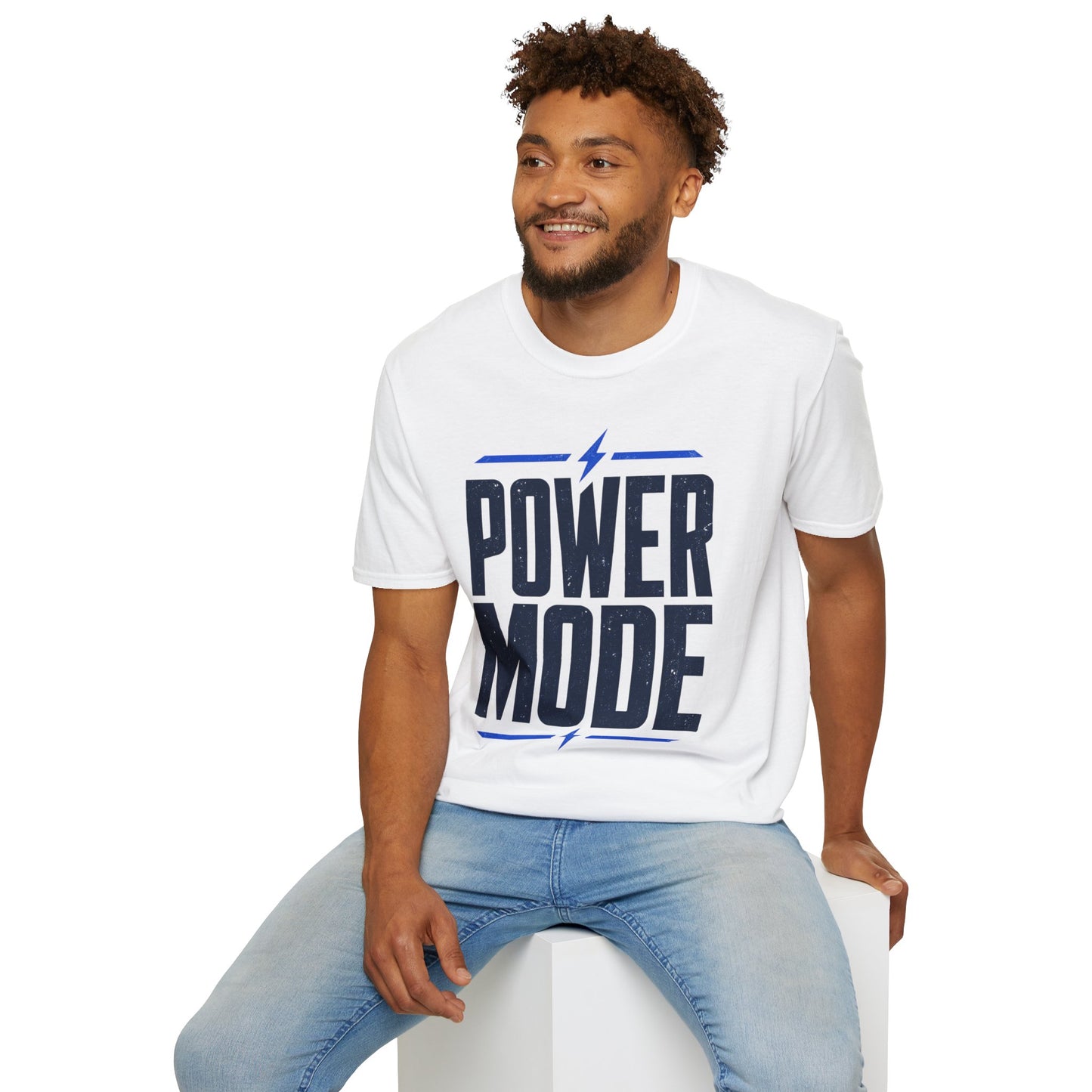 Power Mode T-Shirt | Energetic Graphic Tee with Lightning Bolt