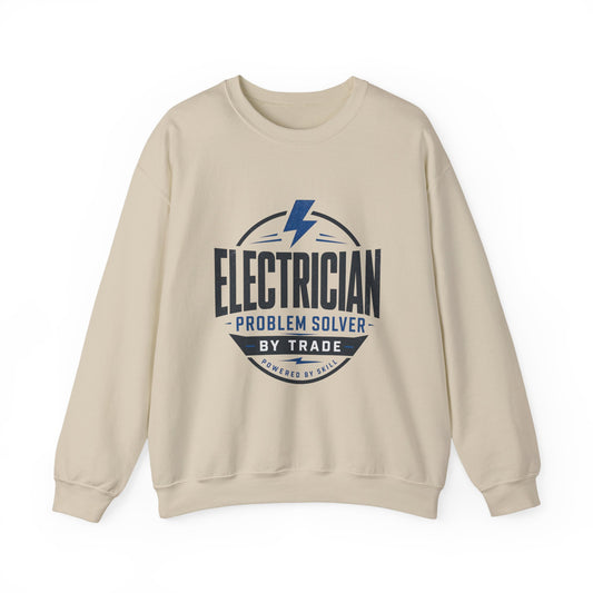 Electrician Crewneck Sweatshirt "Problem Solver by Trade" Workwear Pullover