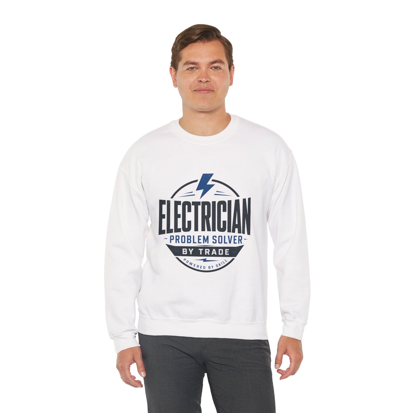 Electrician Crewneck Sweatshirt "Problem Solver by Trade" Workwear Pullover