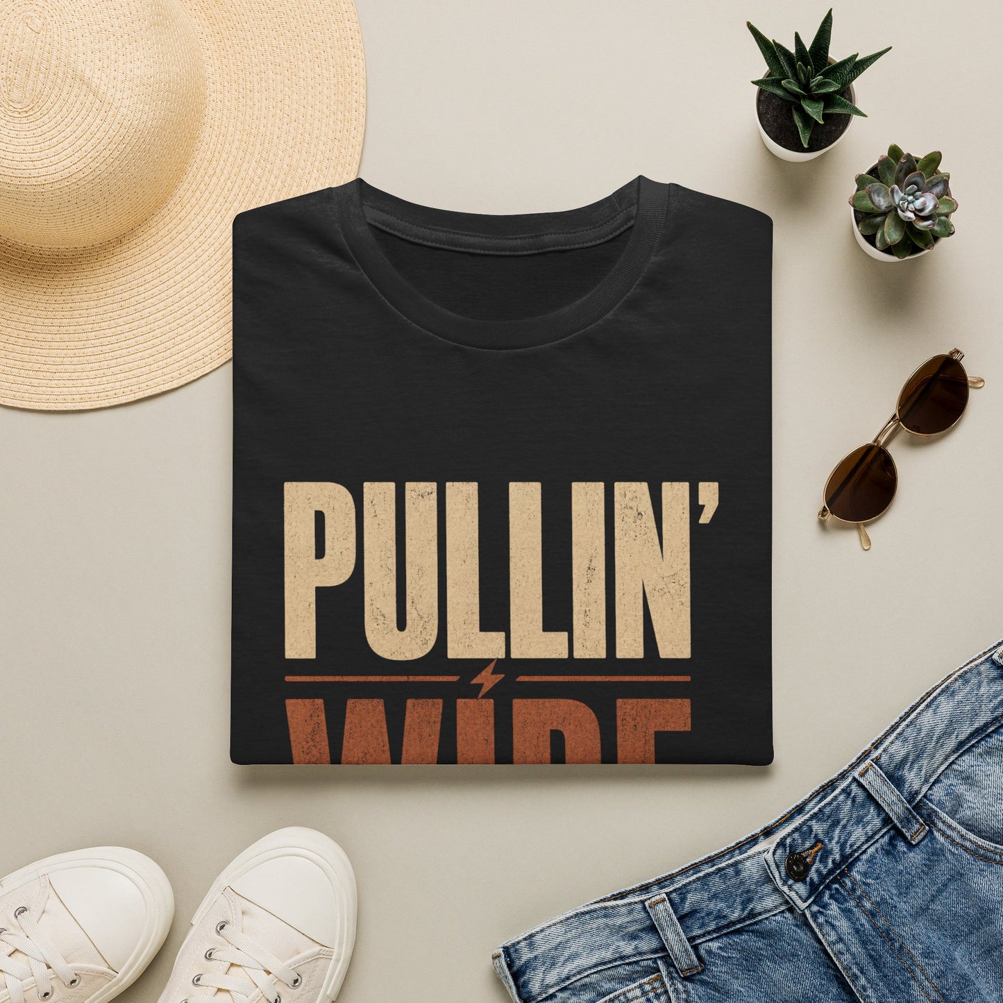 Pullin' Wire T-Shirt | Vintage Electrician Spool Tee
