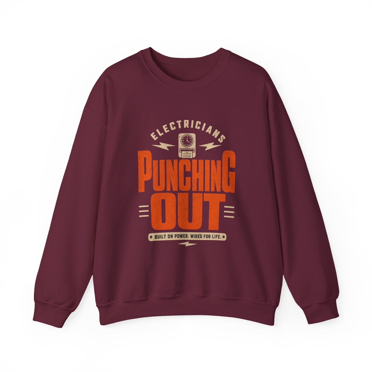 Electricians 'Punching Out' Crewneck Sweatshirt Workwear Gift