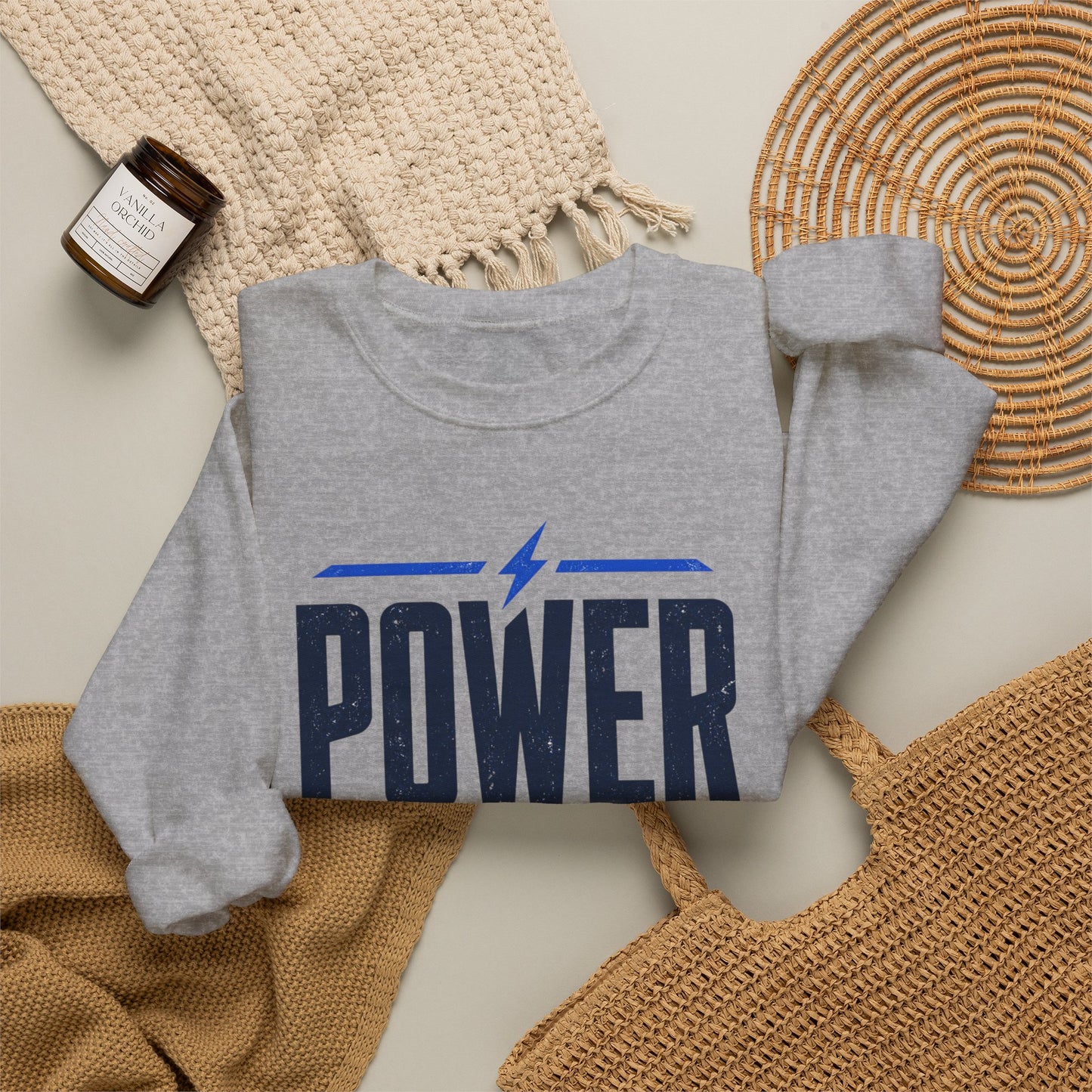 Power Mode Sweatshirt | Bold Graphic Crewneck for Gamers & Fitness Fans