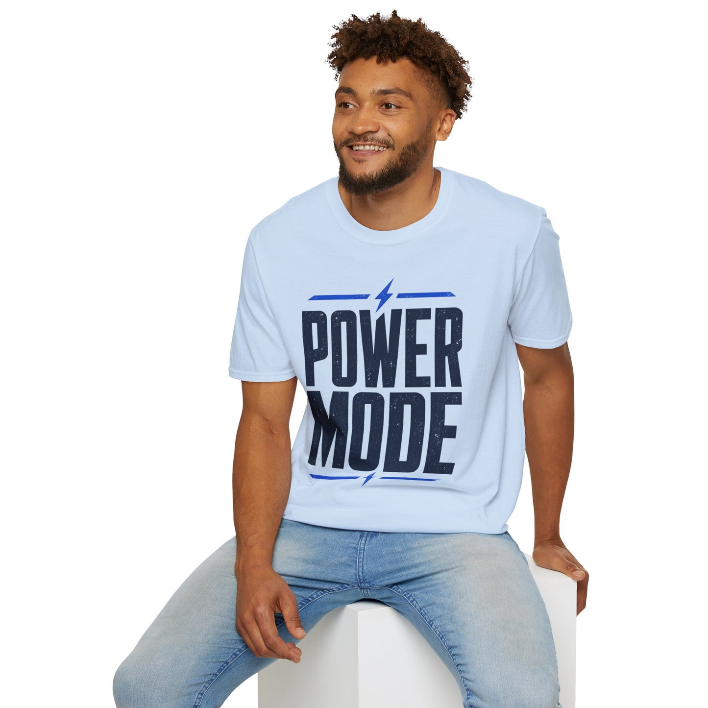 Power Mode T-Shirt | Energetic Graphic Tee with Lightning Bolt