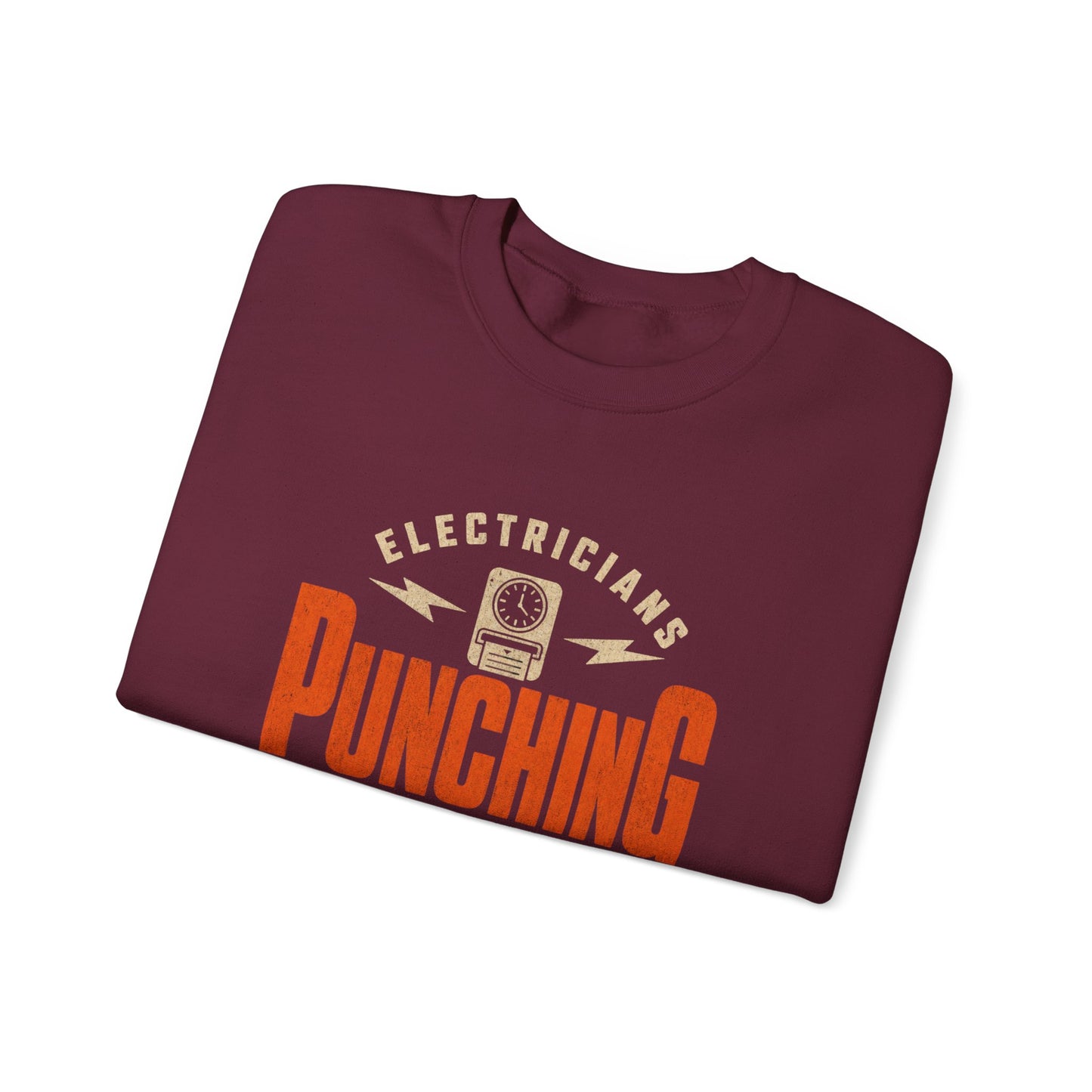 Electricians 'Punching Out' Crewneck Sweatshirt Workwear Gift