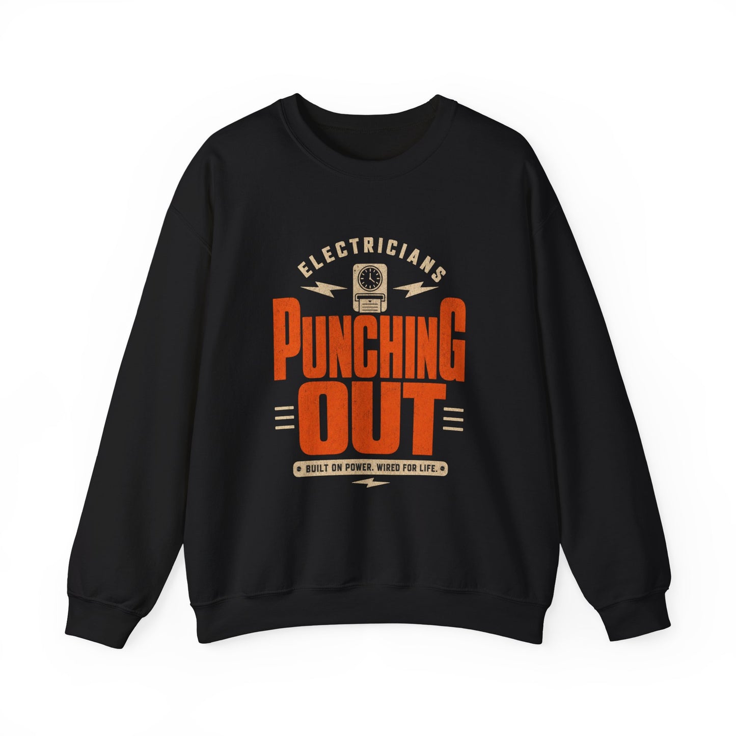 Electricians 'Punching Out' Crewneck Sweatshirt Workwear Gift