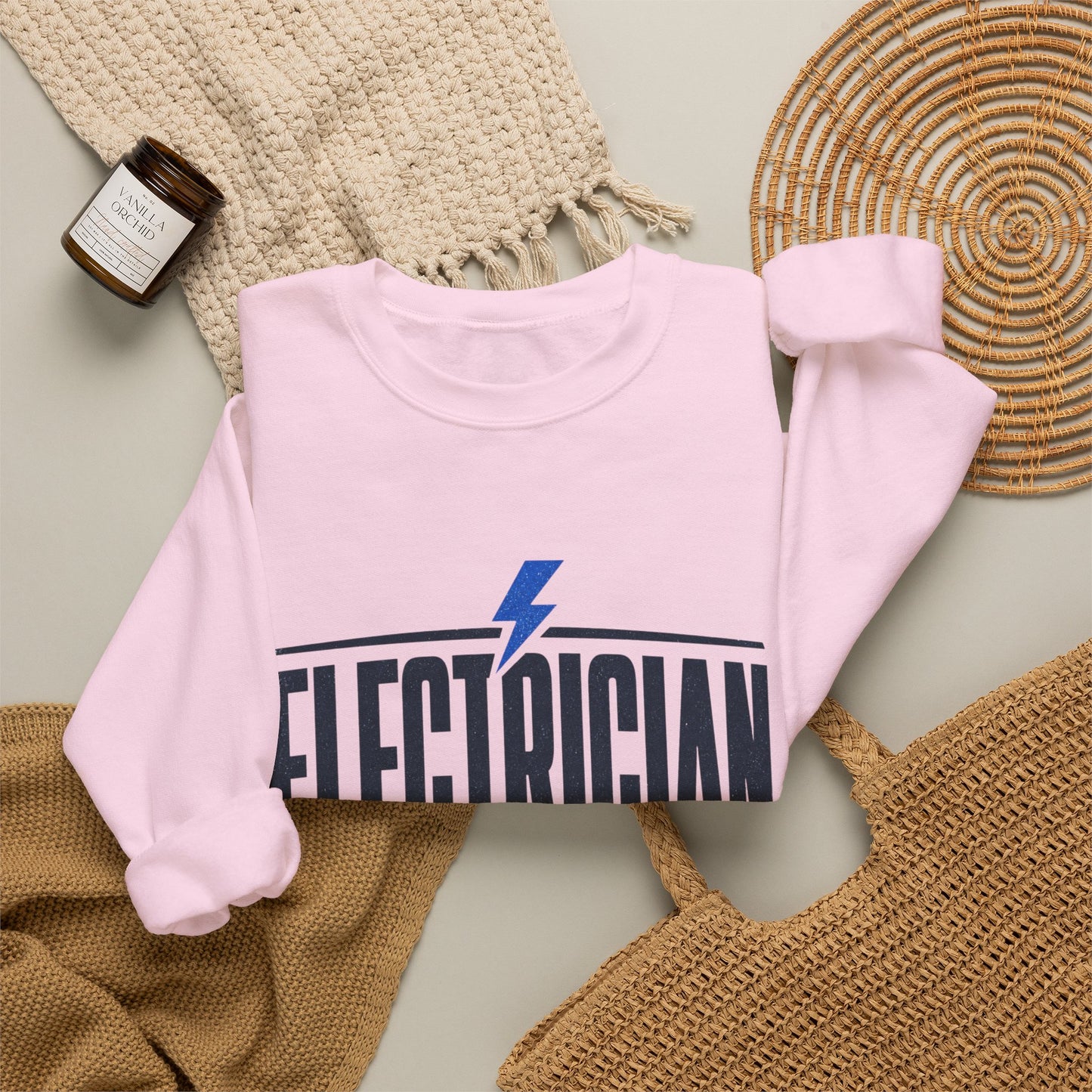 Electrician Sweatshirt "Because Genius Isn't an Official Job Title" Crewneck