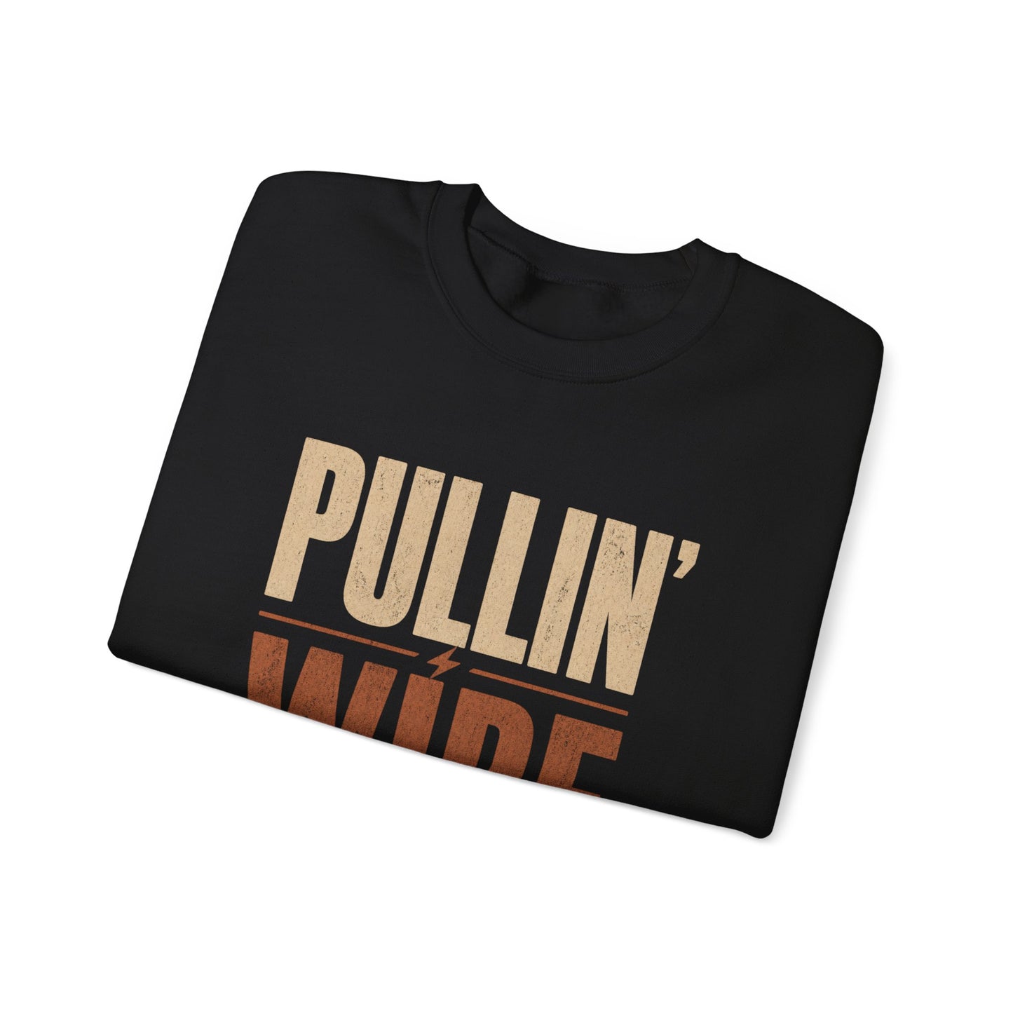 Crewneck Sweatshirt 'Pullin' Wire' Vintage Spool Graphic