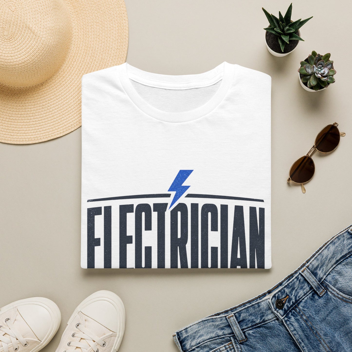 Electrician T-Shirt — "Because Genius Isn’t An Official Job Title" Graphic Tee