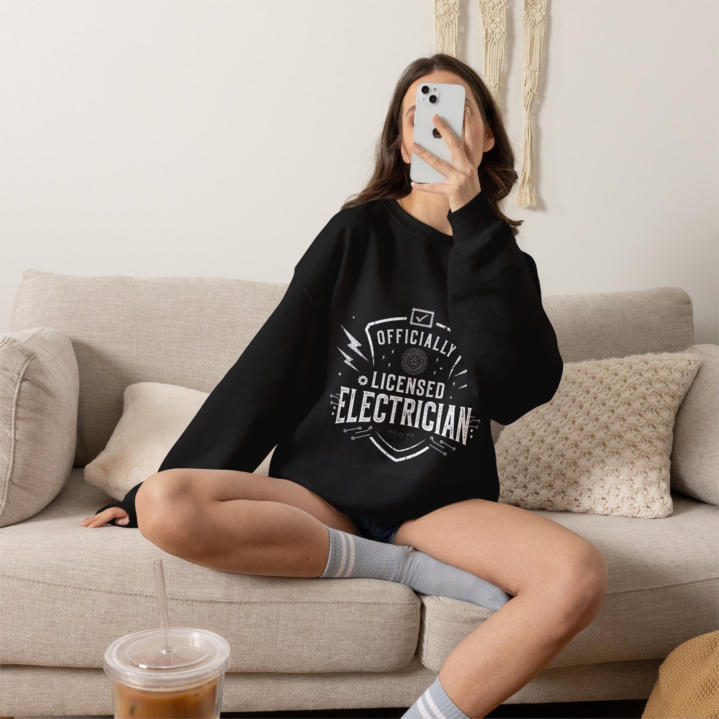 Officially Licensed Electrician Crewneck Sweatshirt