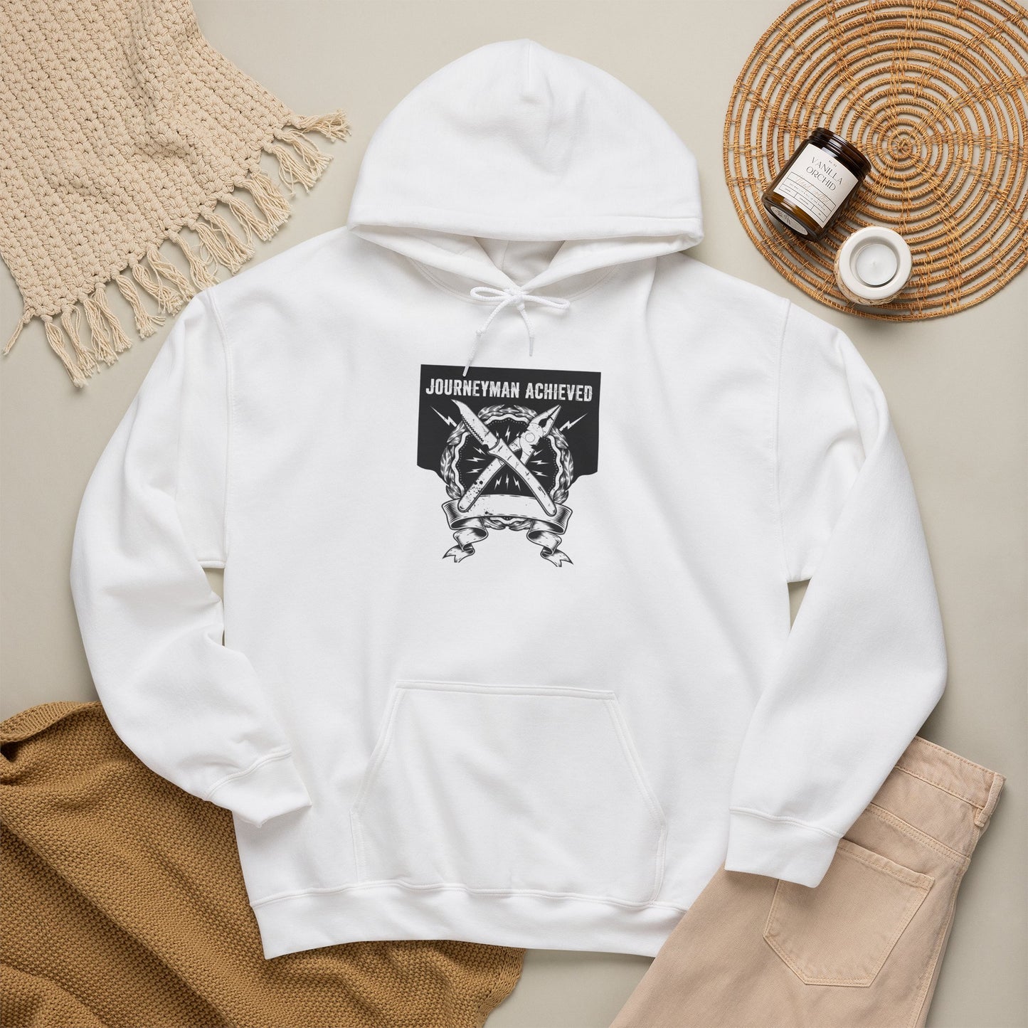 Journeyman Achieved Hoodie | Trade Worker Carpenter Badge Pullover