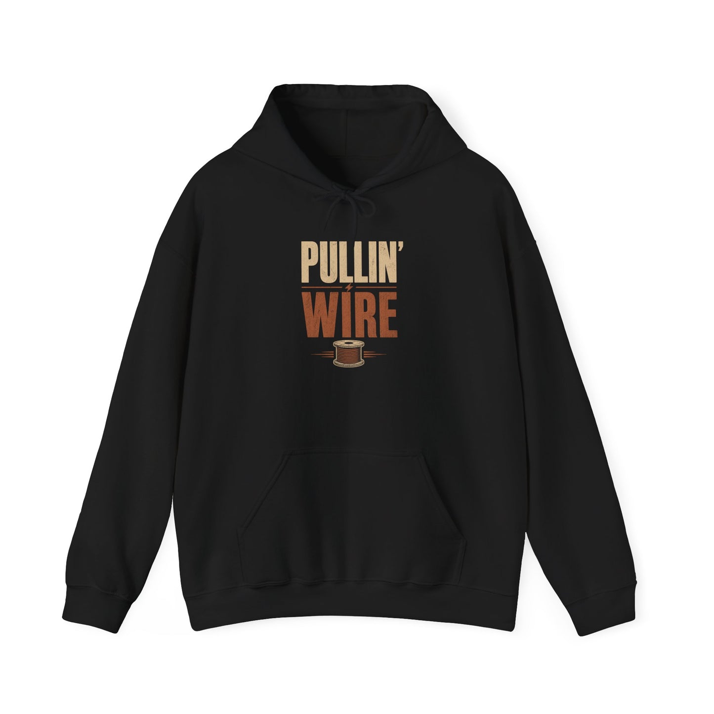 Pullin' Wire Hoodie  Electrical Tech Sweatshirt for Electricians & Linemen