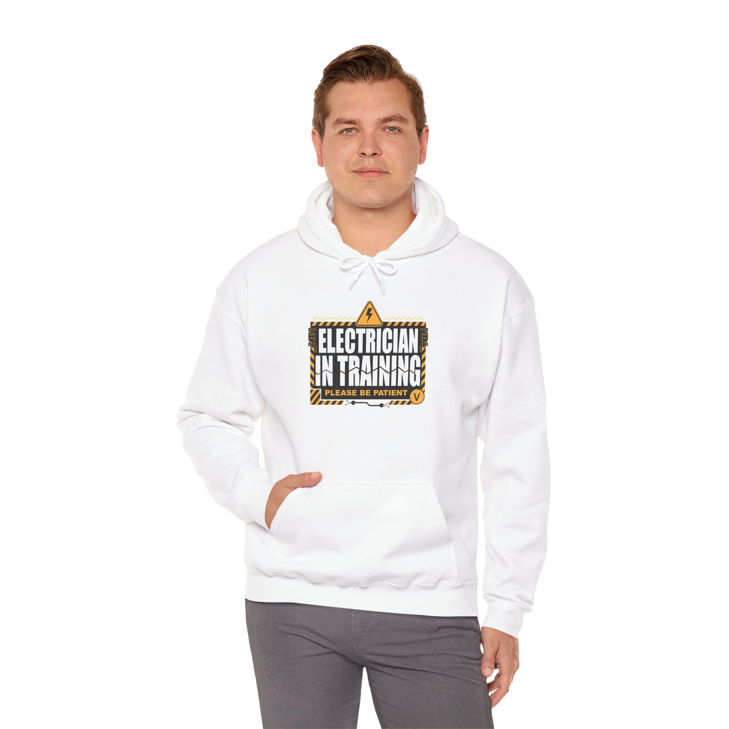 Electrician in Training Hoodie - "Please Be Patient" Apprentice Sweatshirt