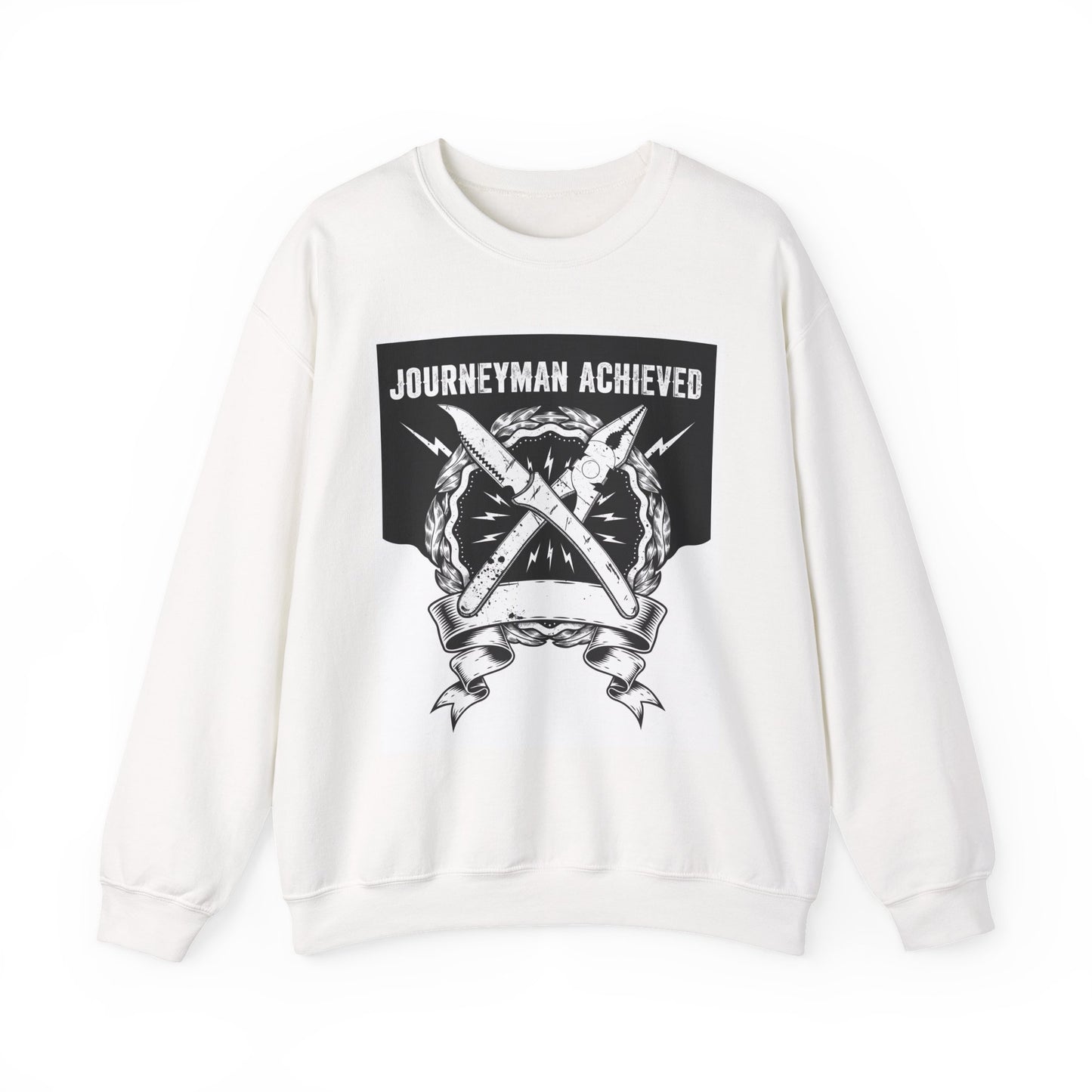 Journeyman Achieved Crewneck Sweatshirt — Tradesman Achievement Gift