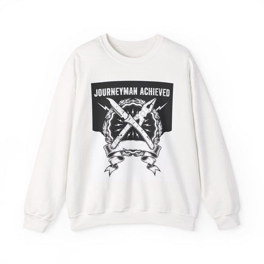 Journeyman Achieved Crewneck Sweatshirt — Tradesman Achievement Gift