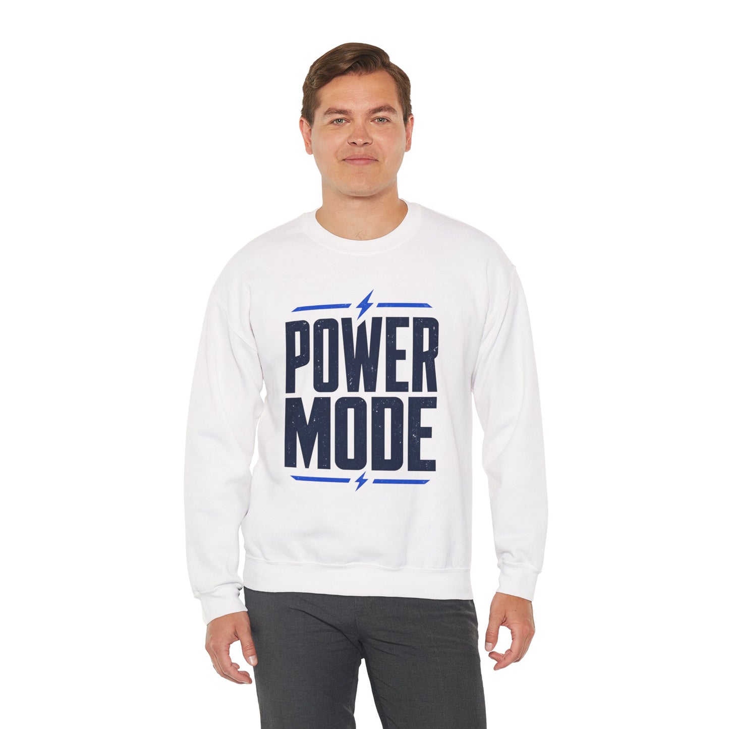 Power Mode Sweatshirt | Bold Graphic Crewneck for Gamers & Fitness Fans