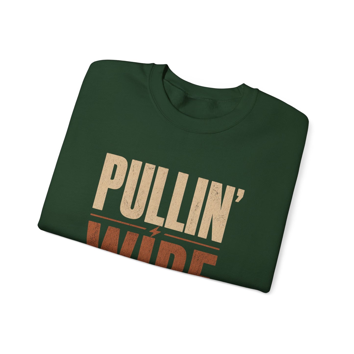 Crewneck Sweatshirt 'Pullin' Wire' Vintage Spool Graphic