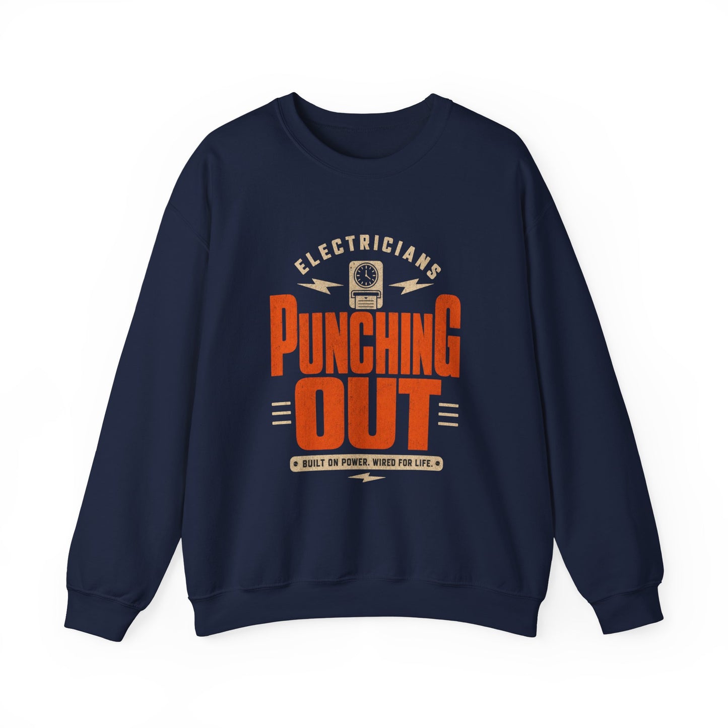 Electricians 'Punching Out' Crewneck Sweatshirt Workwear Gift