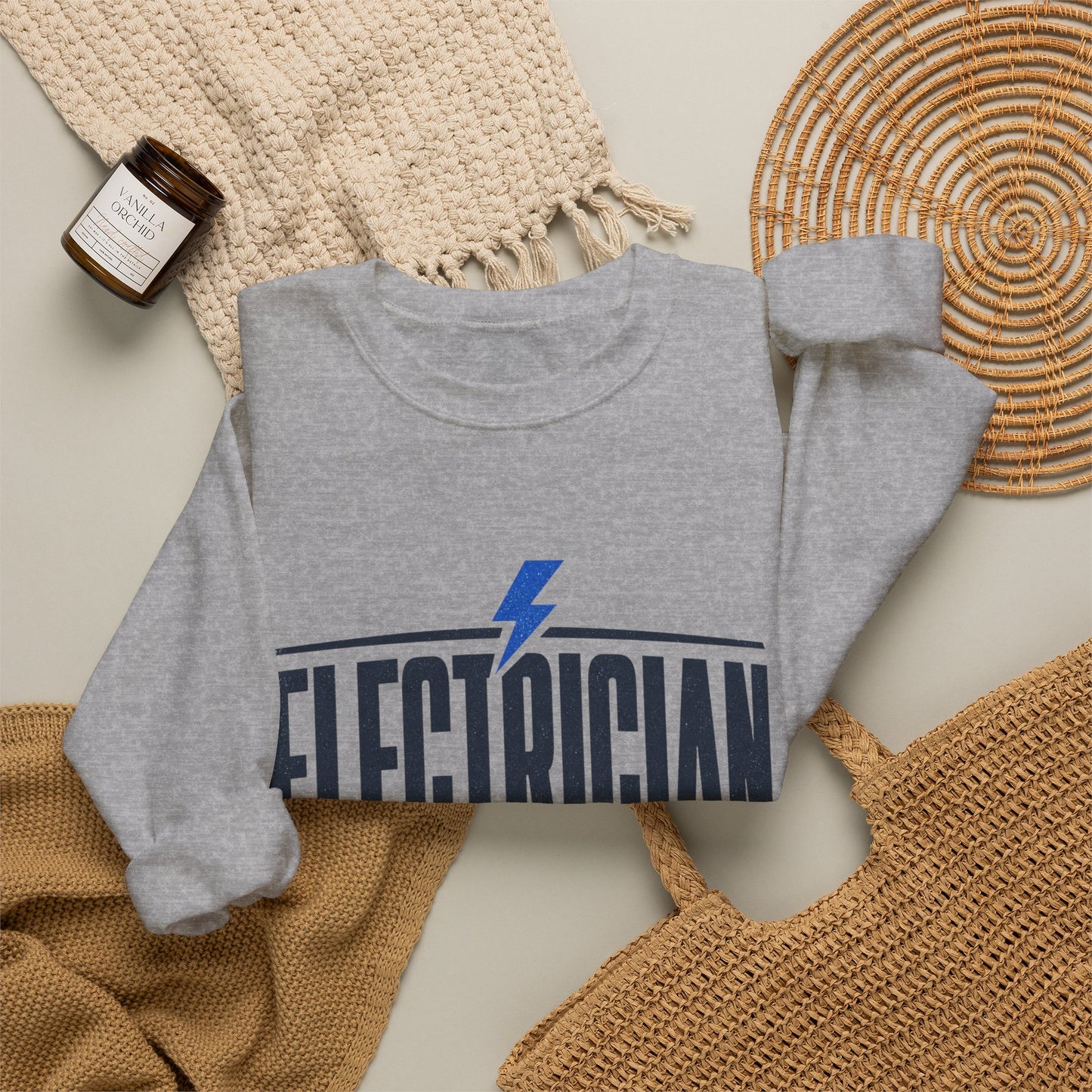 Electrician Sweatshirt "Because Genius Isn't an Official Job Title" Crewneck