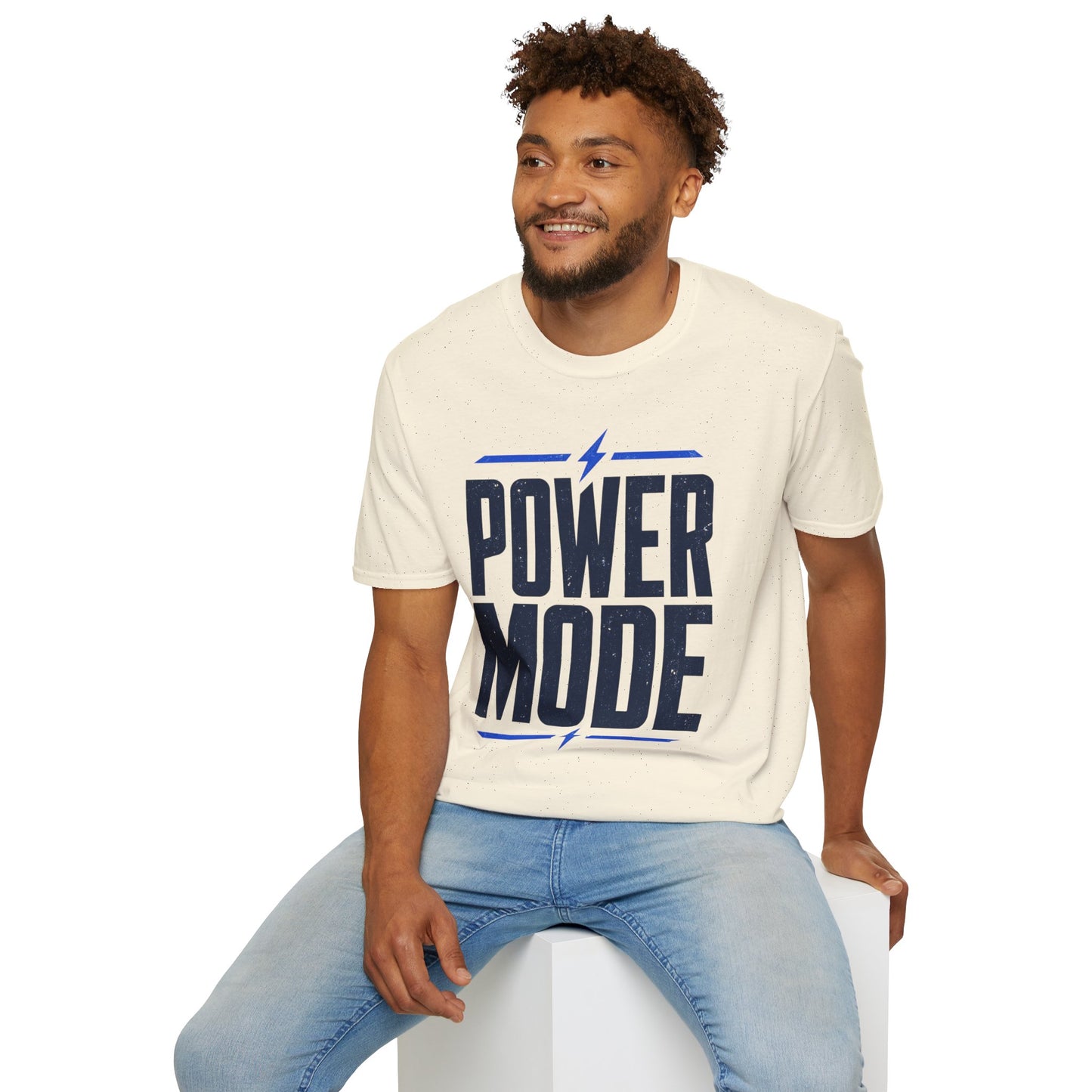 Power Mode T-Shirt | Energetic Graphic Tee with Lightning Bolt