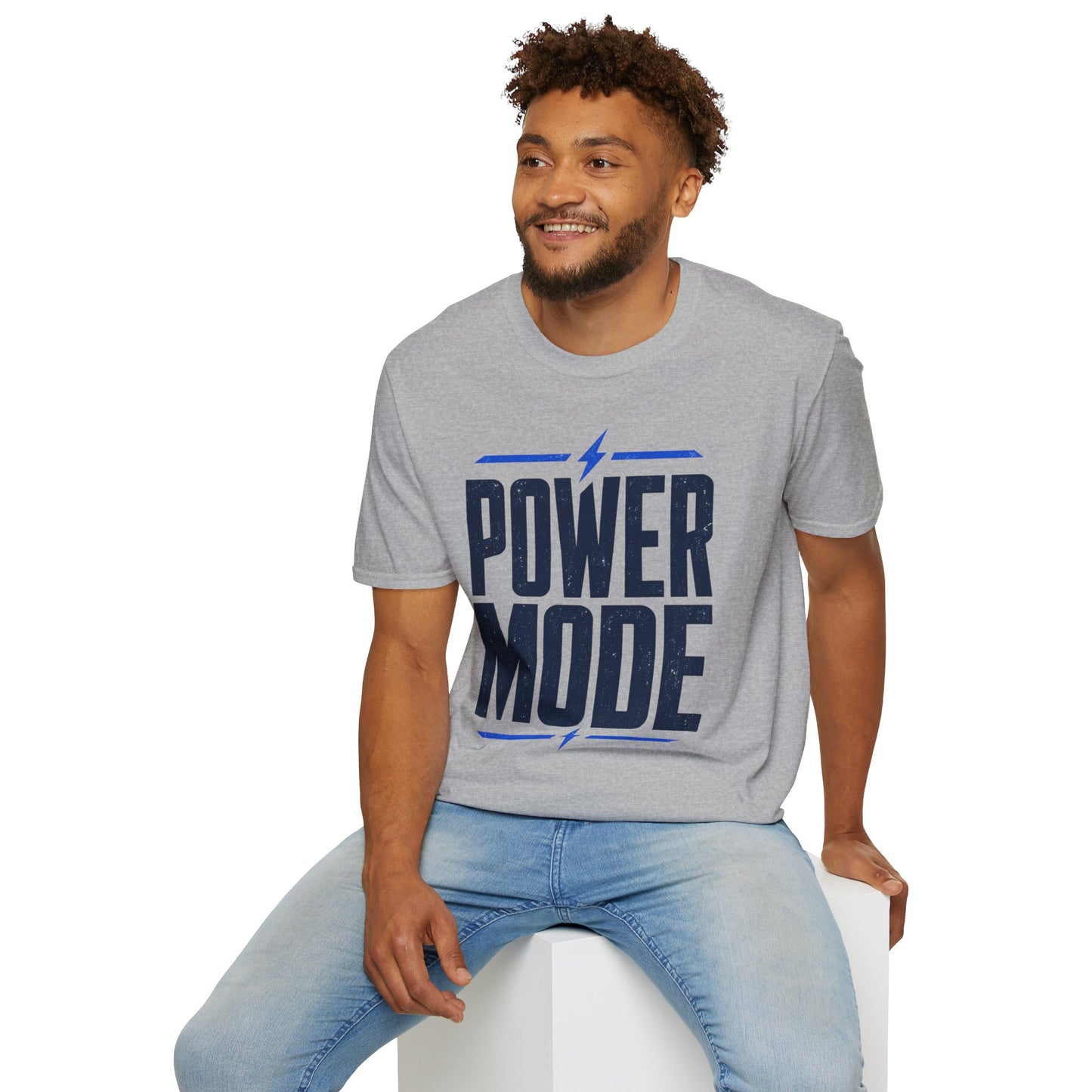 Power Mode T-Shirt | Energetic Graphic Tee with Lightning Bolt
