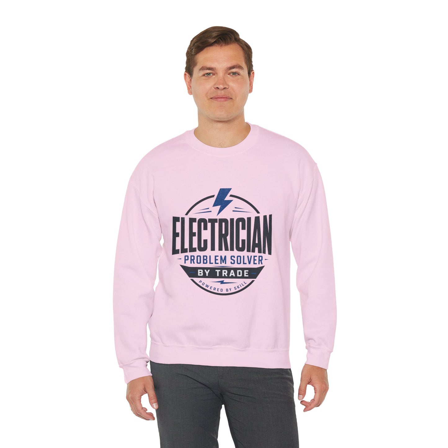 Electrician Crewneck Sweatshirt "Problem Solver by Trade" Workwear Pullover