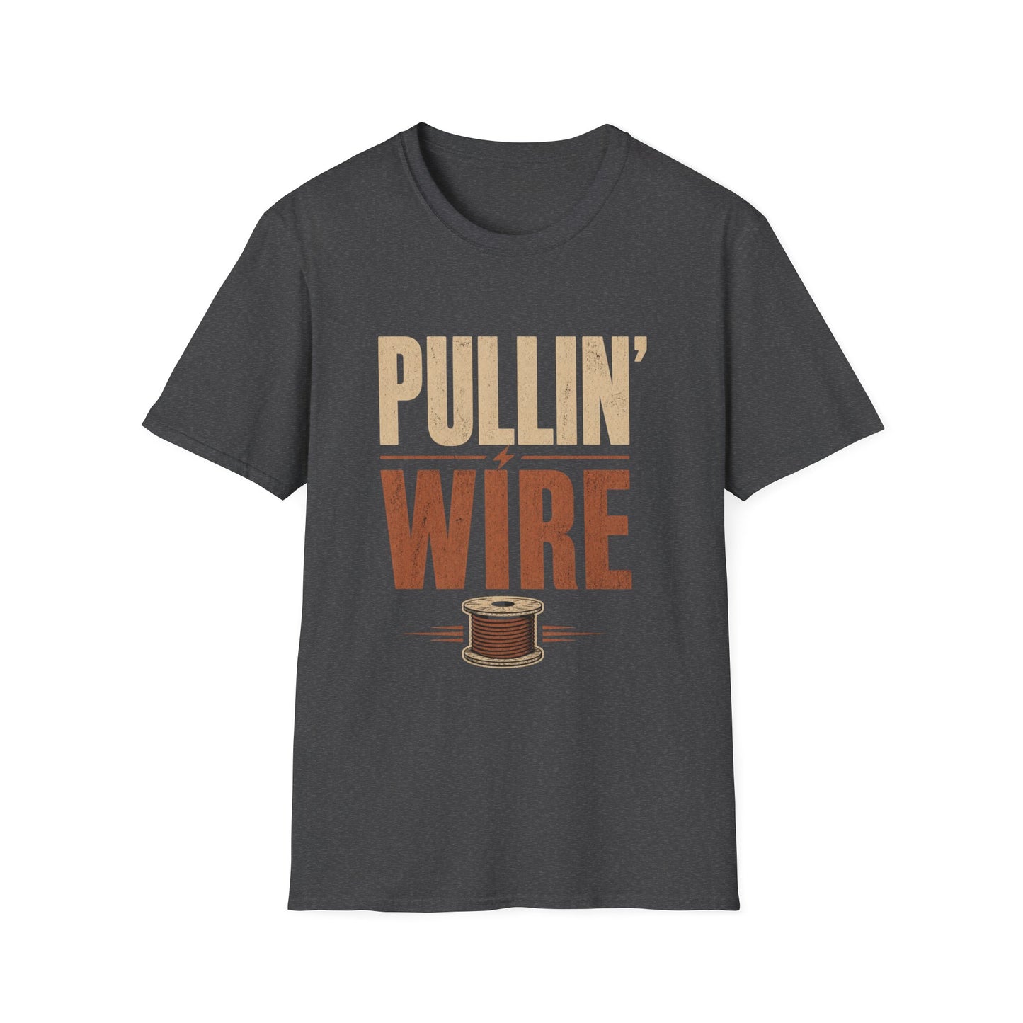 Pullin' Wire T-Shirt | Vintage Electrician Spool Tee