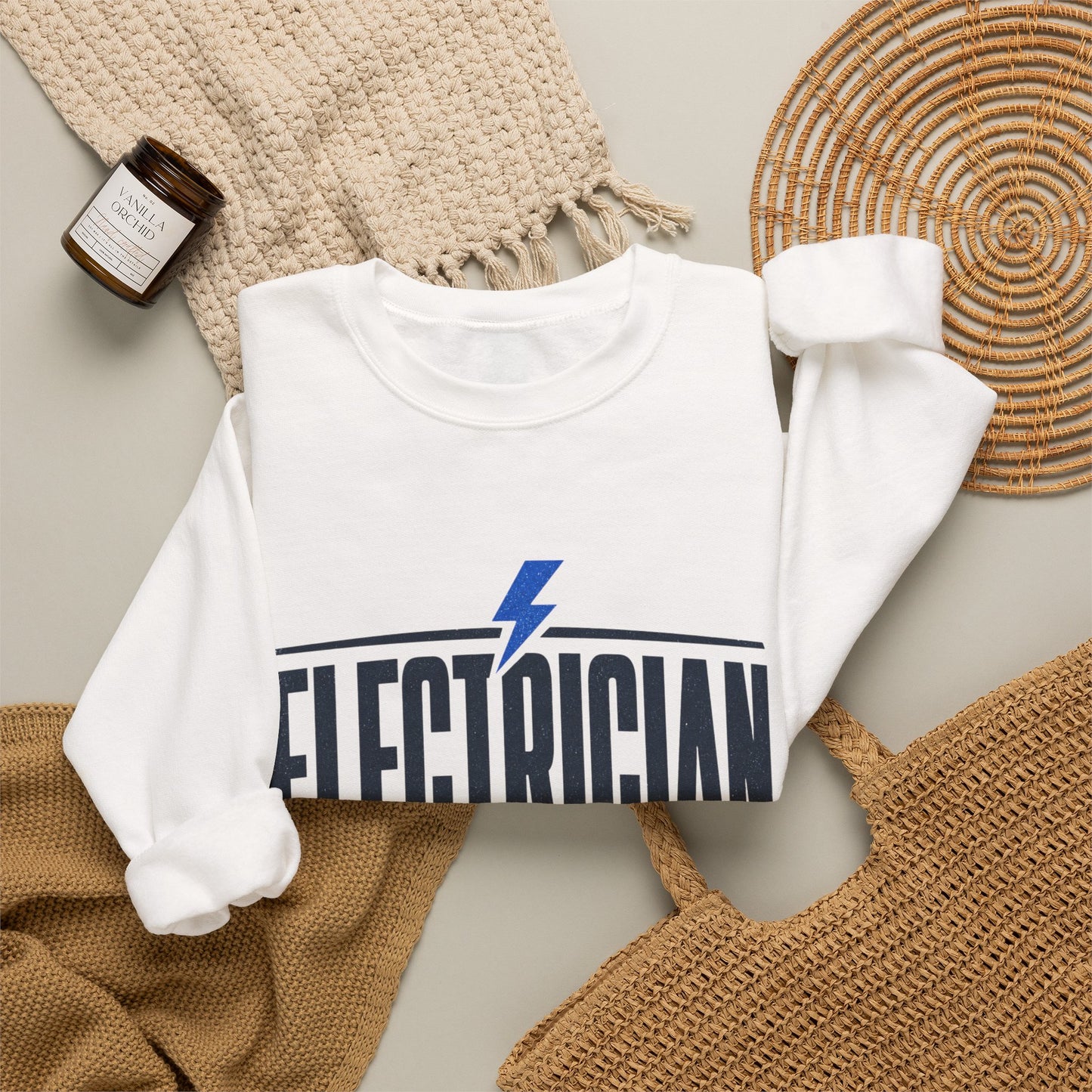 Electrician Sweatshirt "Because Genius Isn't an Official Job Title" Crewneck