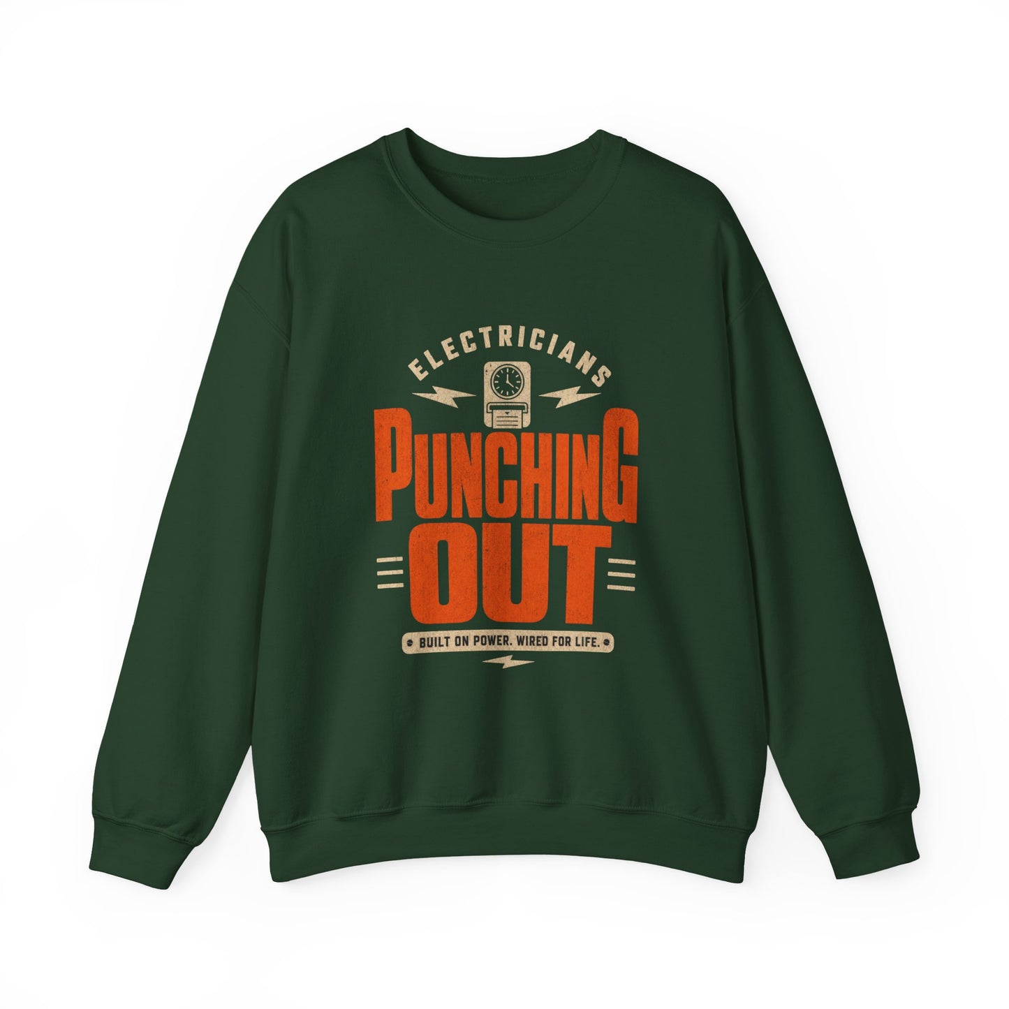 Electricians 'Punching Out' Crewneck Sweatshirt Workwear Gift