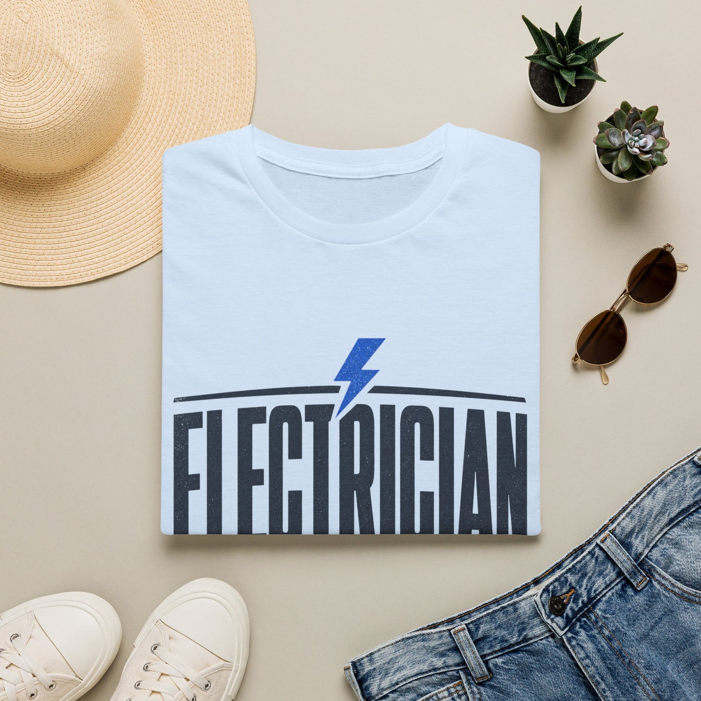 Electrician T-Shirt — "Because Genius Isn’t An Official Job Title" Graphic Tee
