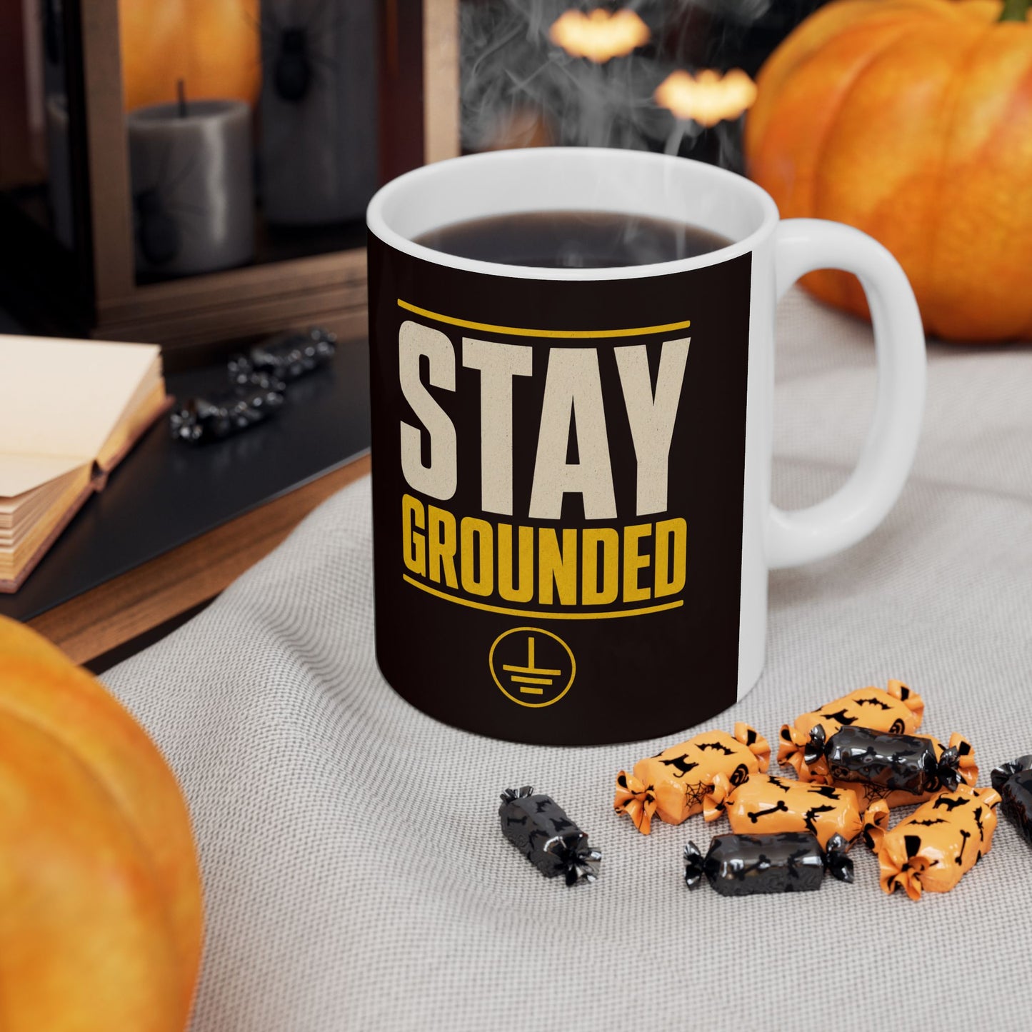 Stay Grounded Ceramic Mug | Motivational Coffee Cup (11oz, 15oz)
