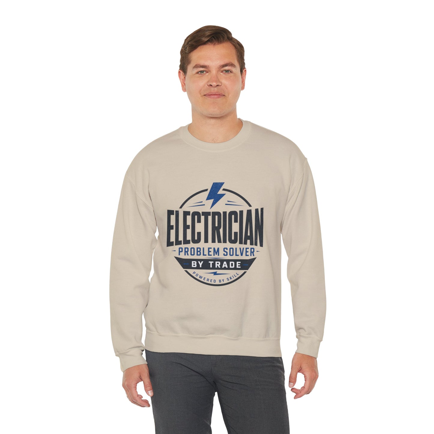 Electrician Crewneck Sweatshirt "Problem Solver by Trade" Workwear Pullover