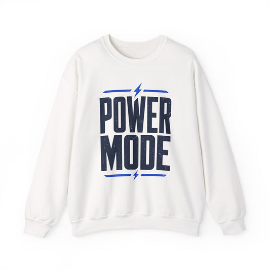 Power Mode Sweatshirt | Bold Graphic Crewneck for Gamers & Fitness Fans