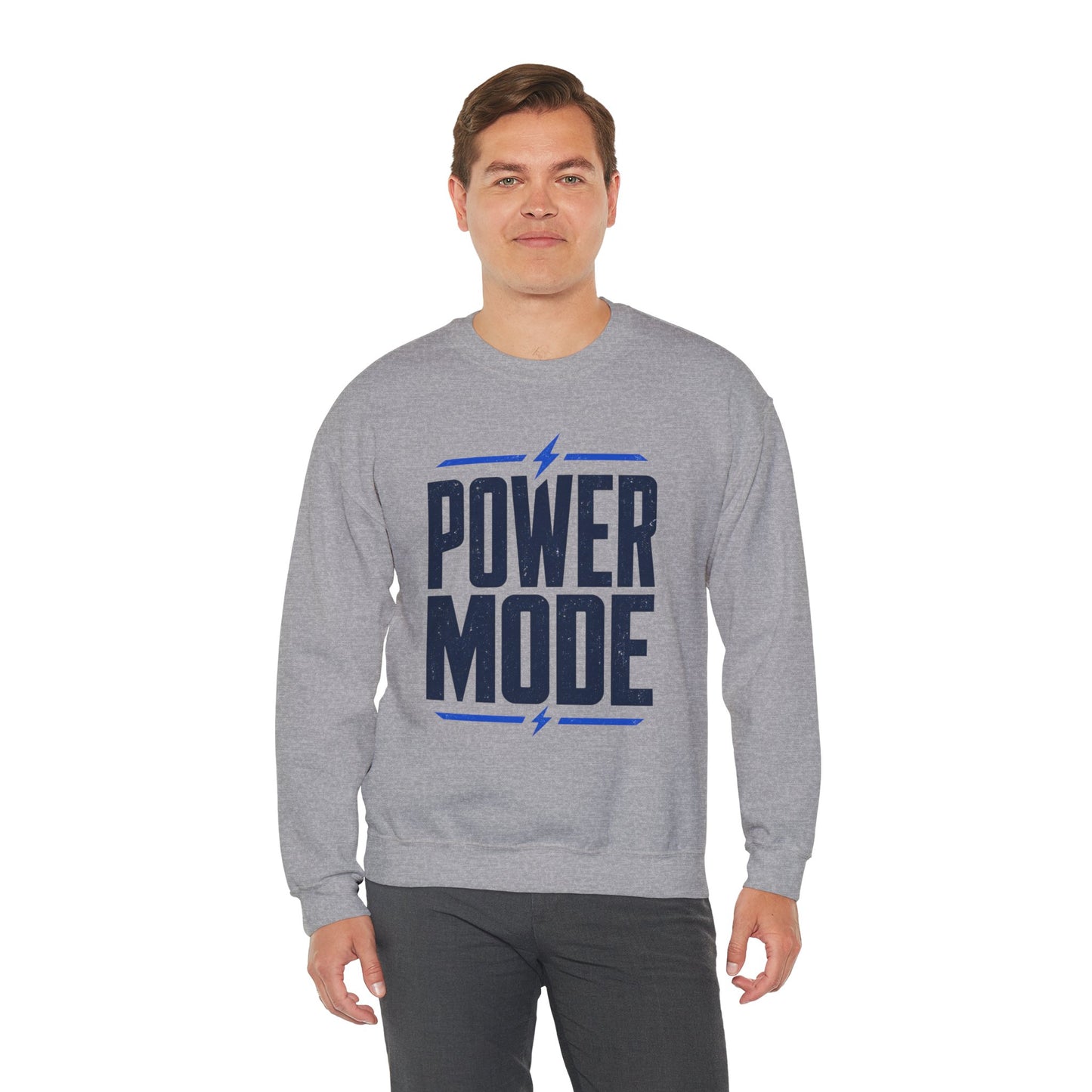 Power Mode Sweatshirt | Bold Graphic Crewneck for Gamers & Fitness Fans
