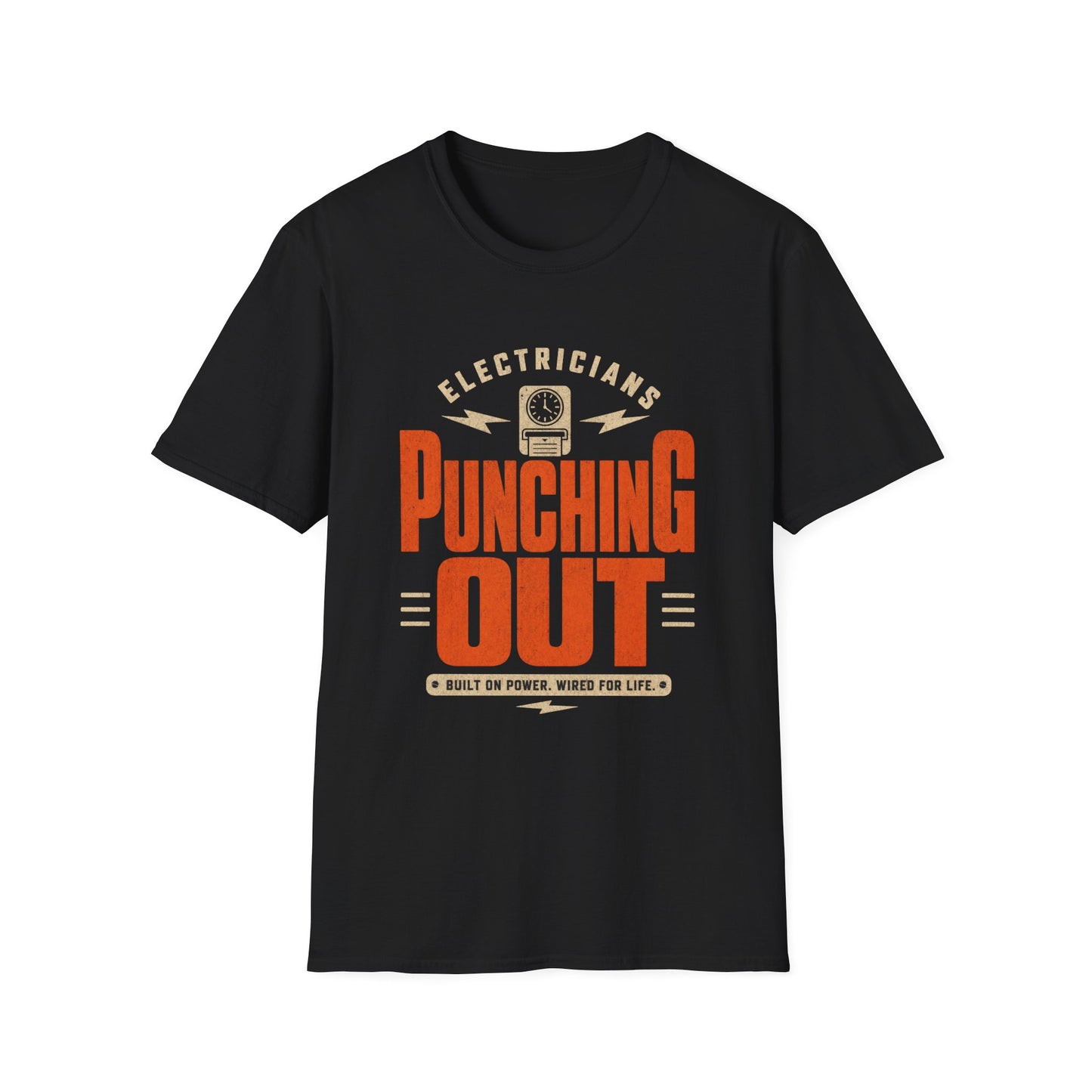 Electricians Punching Out T-Shirt | Vintage Workwear Tee for Tradespeople