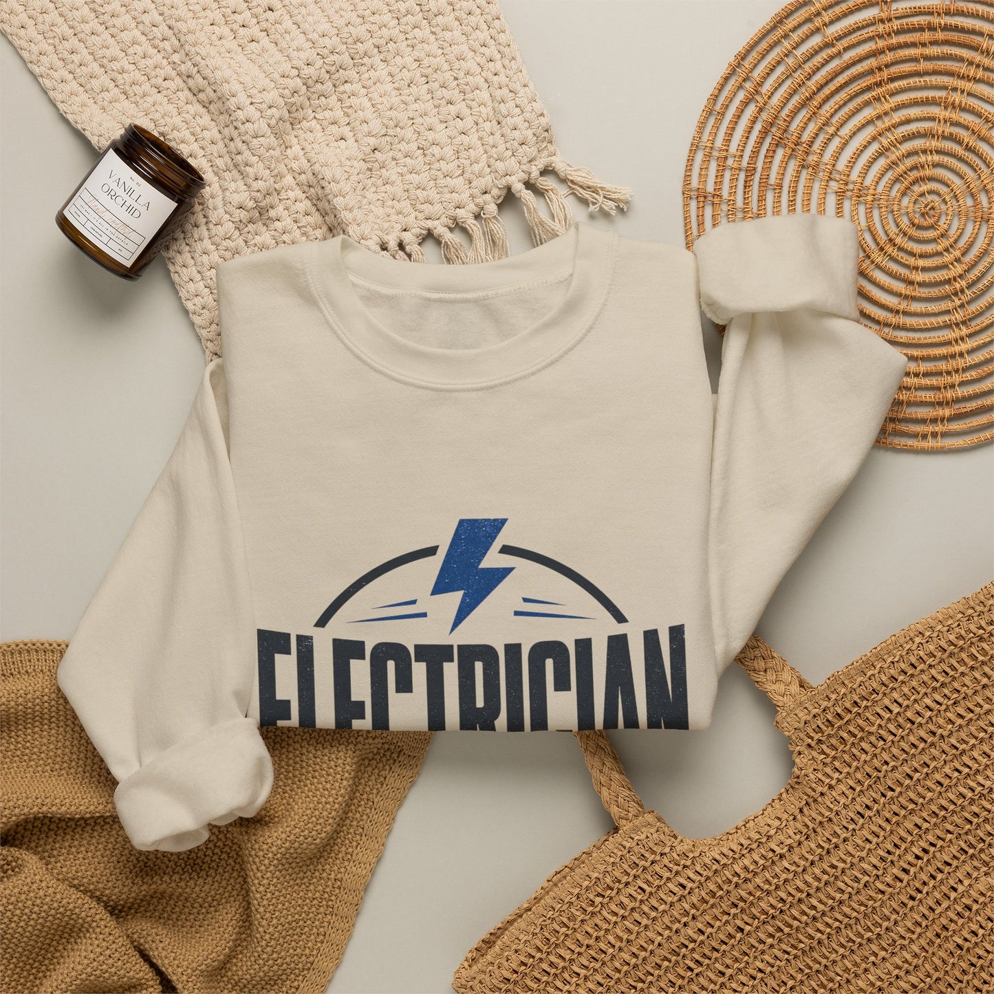 Electrician Crewneck Sweatshirt "Problem Solver by Trade" Workwear Pullover
