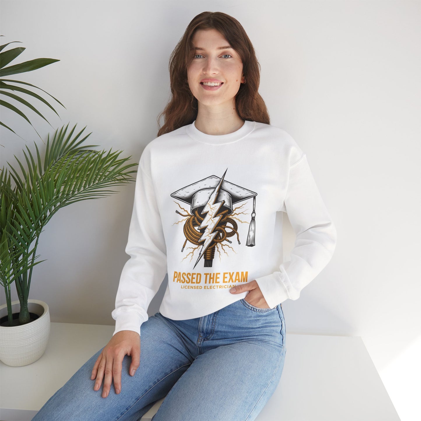 Passed the Exam Licensed Electrician Crewneck Sweatshirt