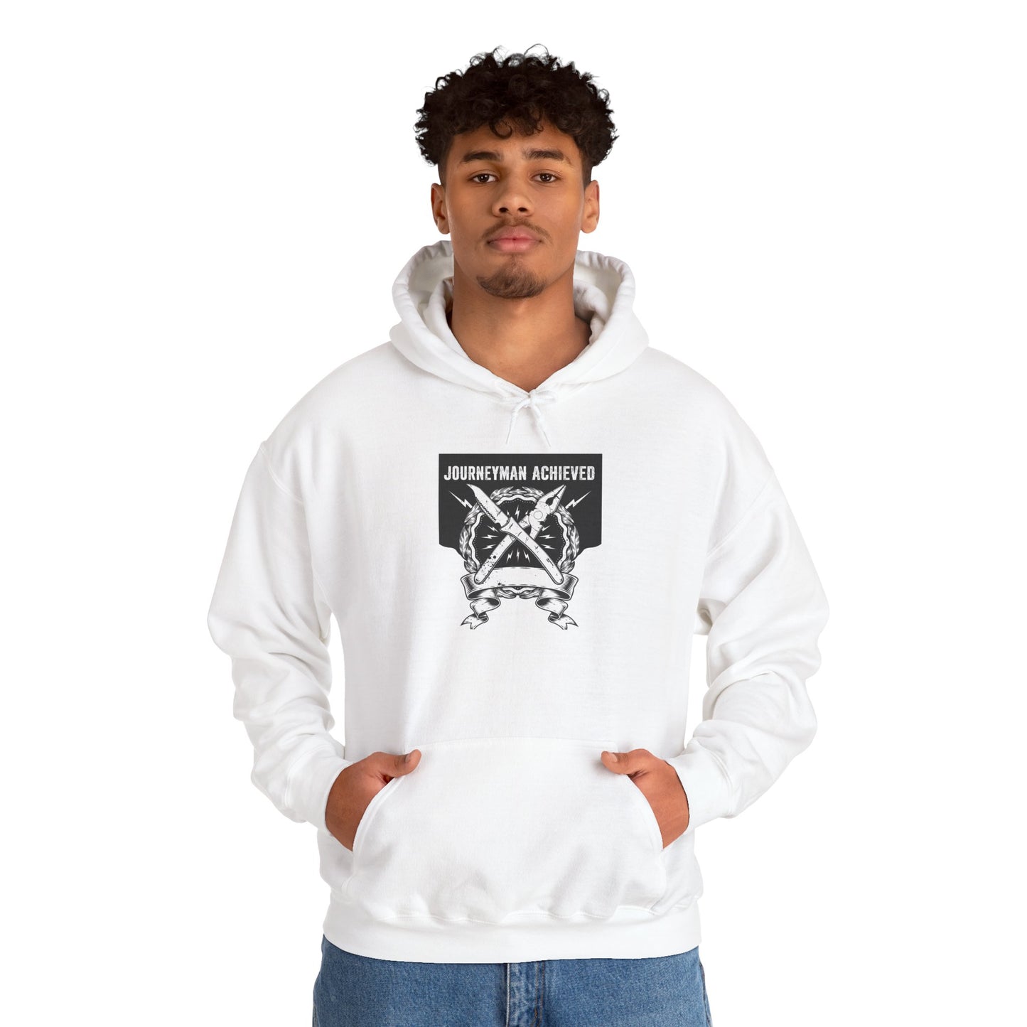 Journeyman Achieved Hoodie | Trade Worker Carpenter Badge Pullover
