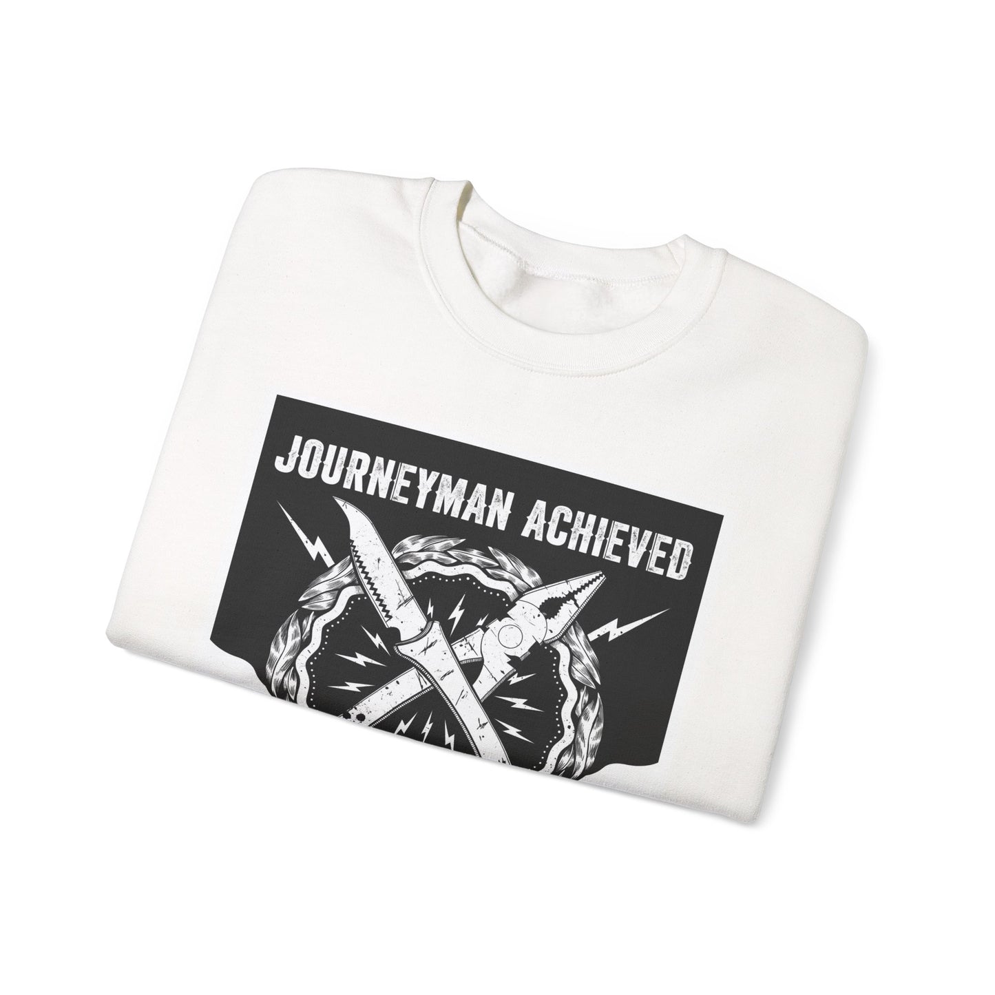 Journeyman Achieved Crewneck Sweatshirt — Tradesman Achievement Gift