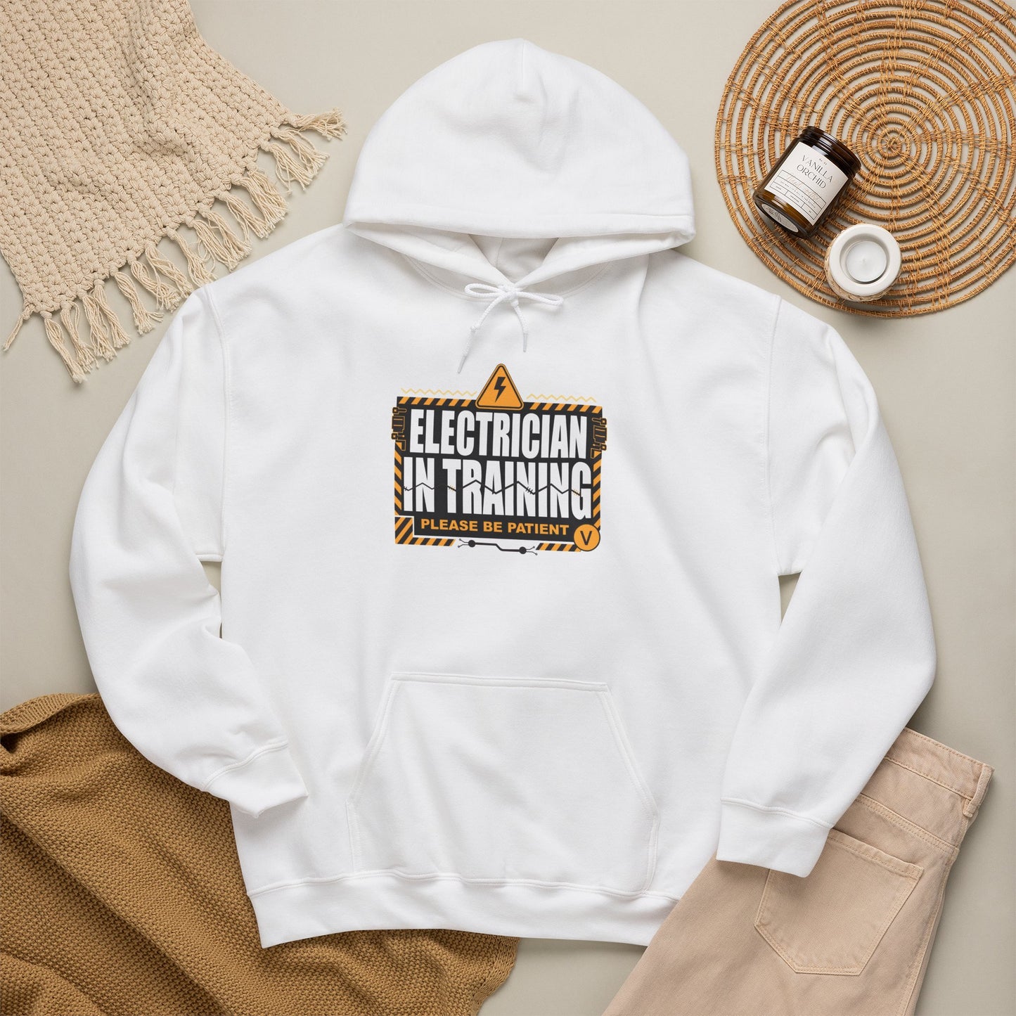 Electrician in Training Hoodie - "Please Be Patient" Apprentice Sweatshirt